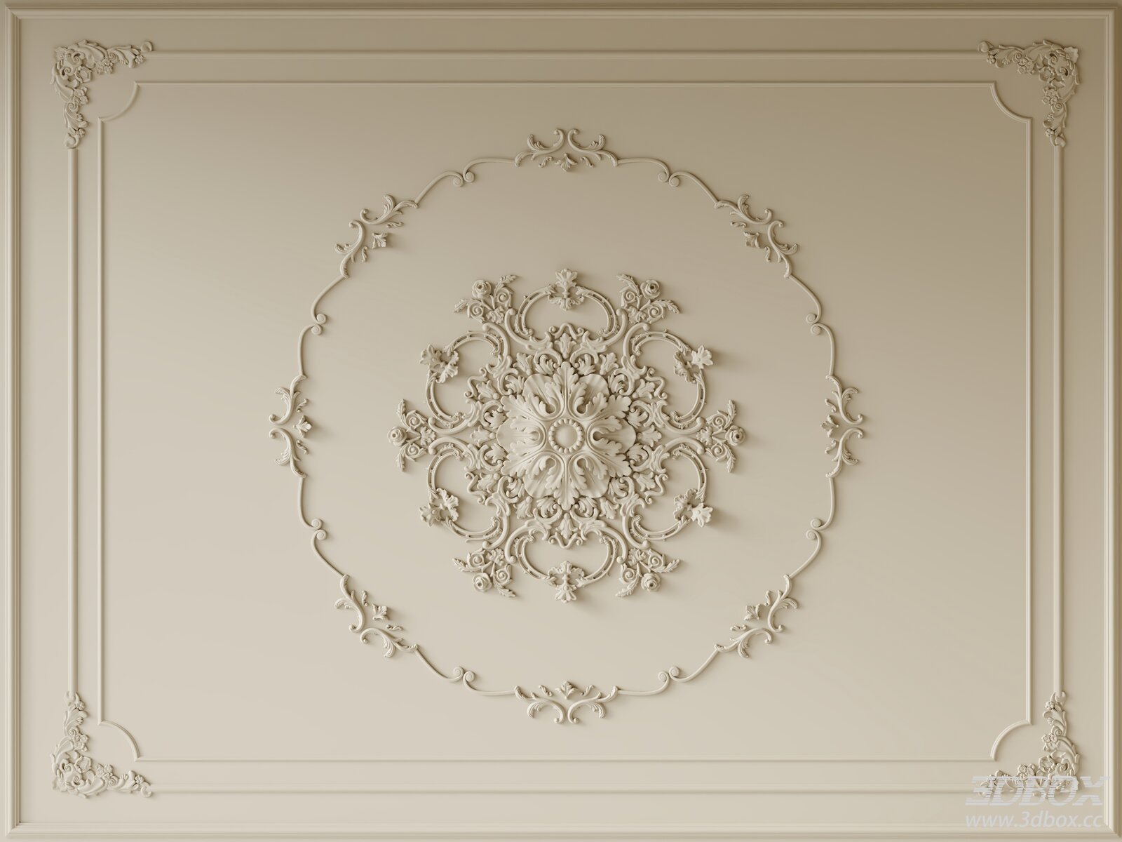 French Style Ornate Decorative Plaster Ceiling Rosette