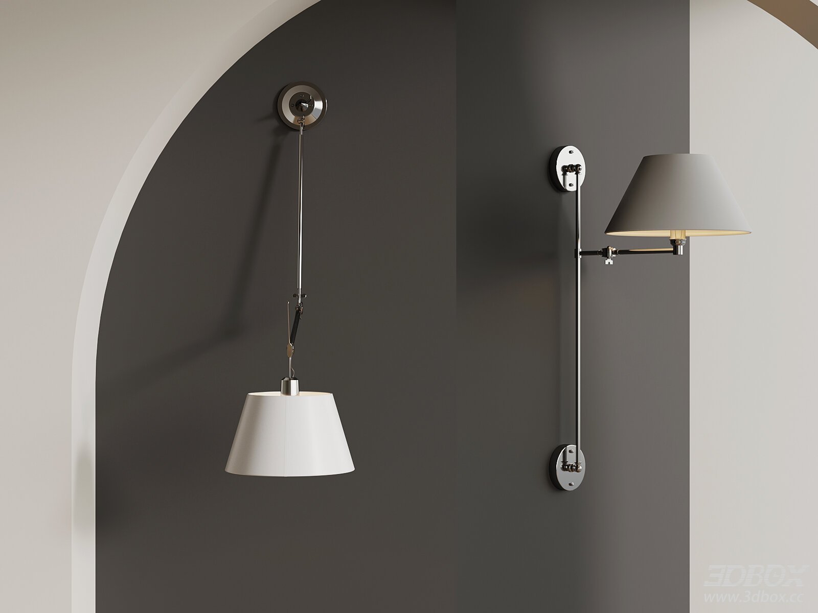 Modern Adjustable Arm Wall Lamp Set
