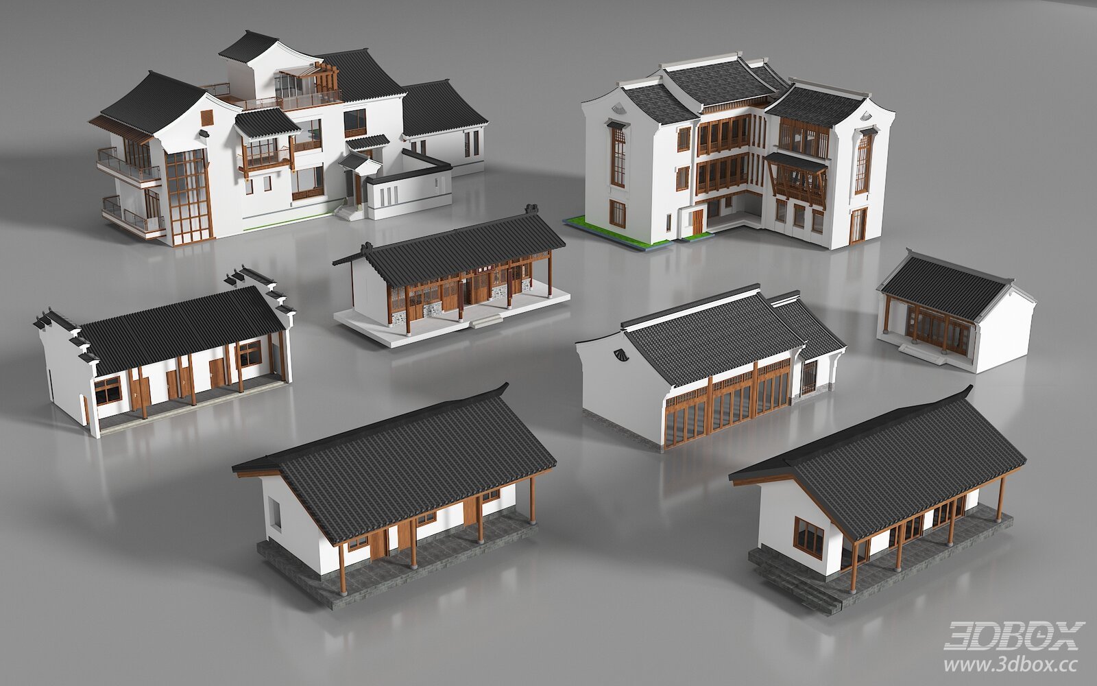 New Chinese Style Rural Homestay Residence Building Set