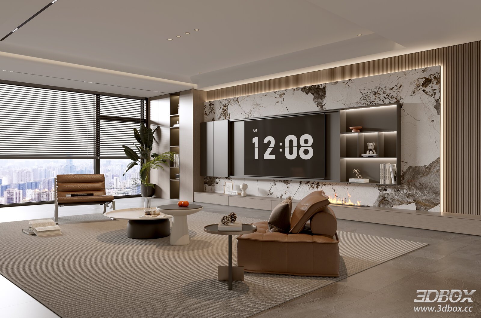 Modern Italian Style Luxury Living Room Scene