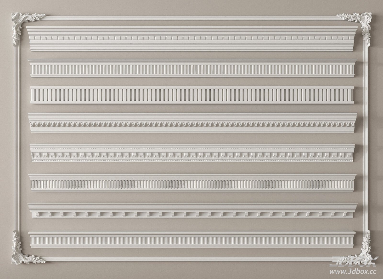 French Style Decorative Plaster Molding Set