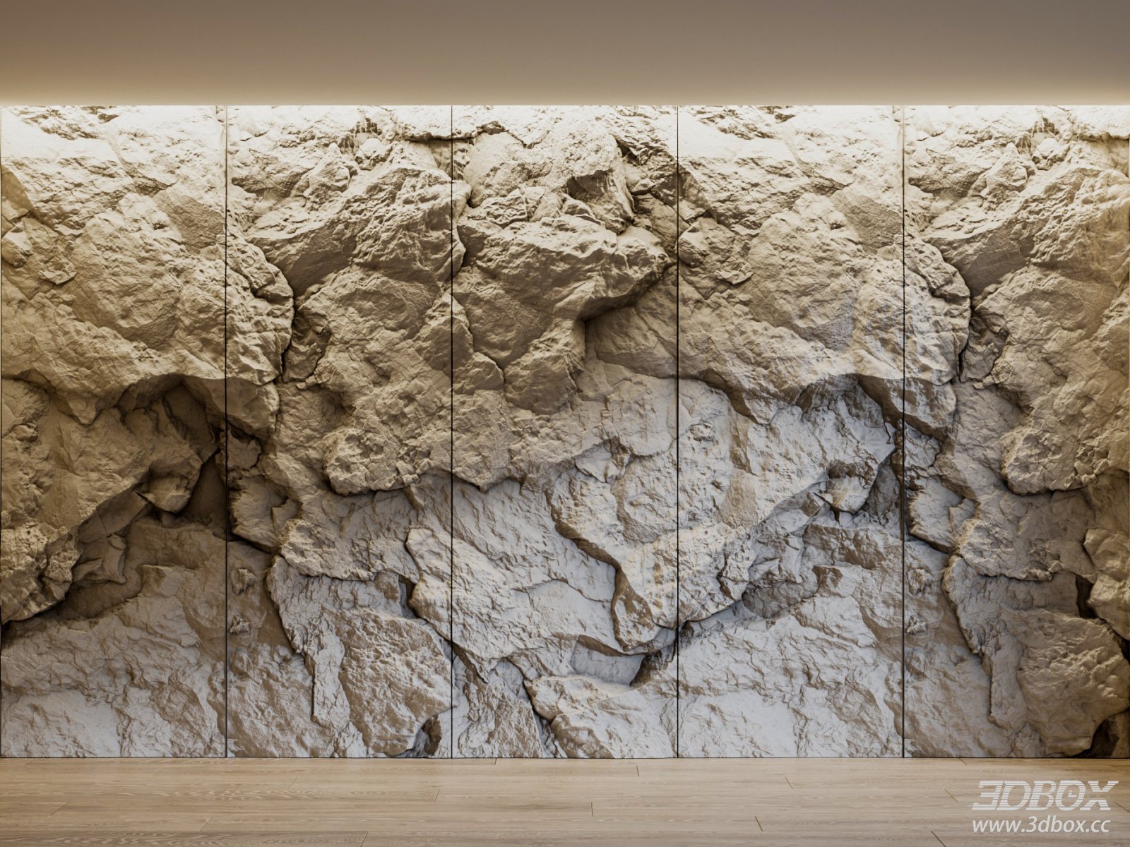 Modern Rough Stone 3D Wall Panel Cement Decorative Wall