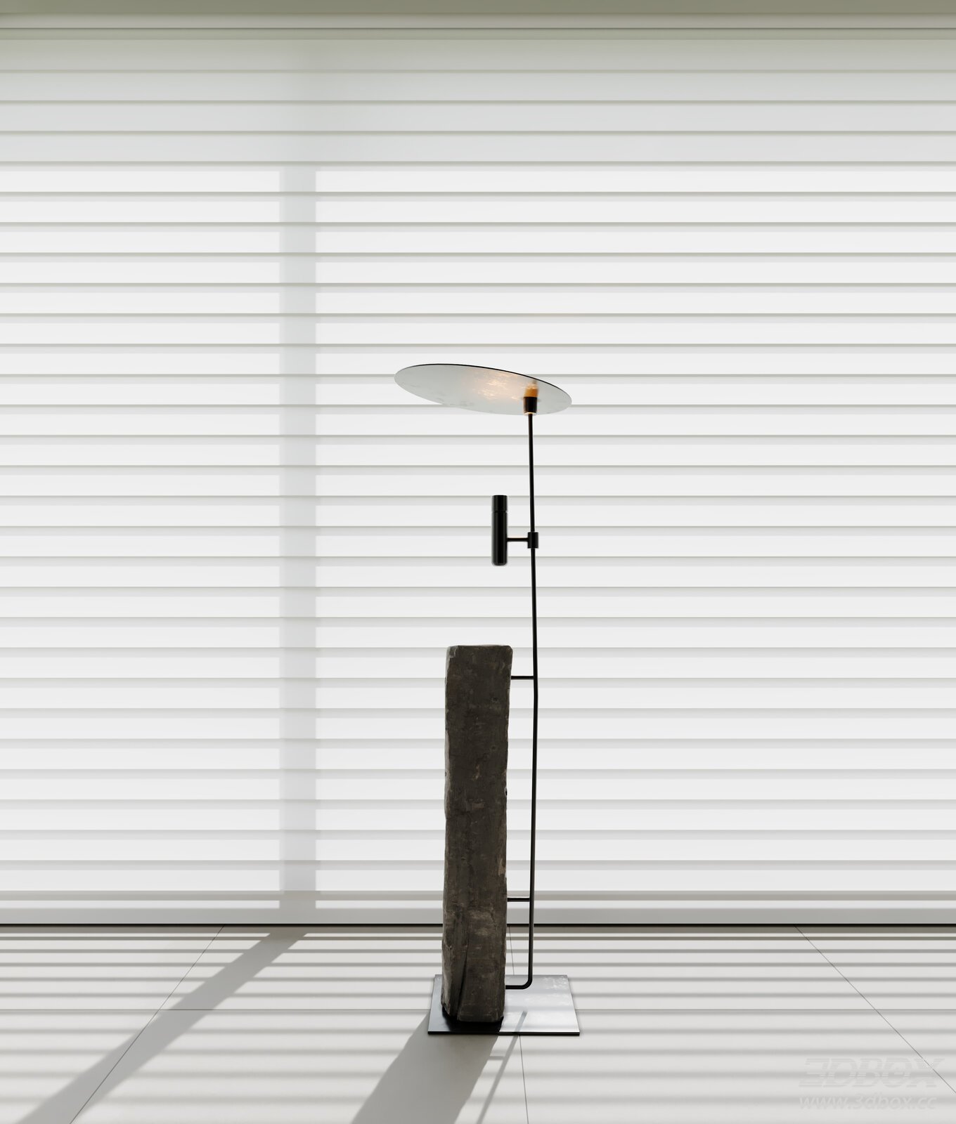 Modern Artistic Stone Base Floor Lamp