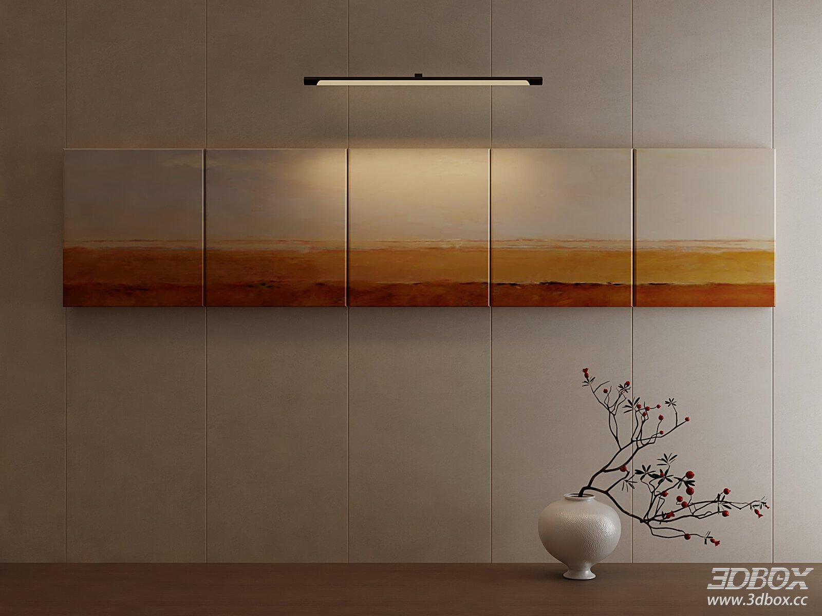 Wabi Sabi Style Abstract Horizontal Wall Art Painting