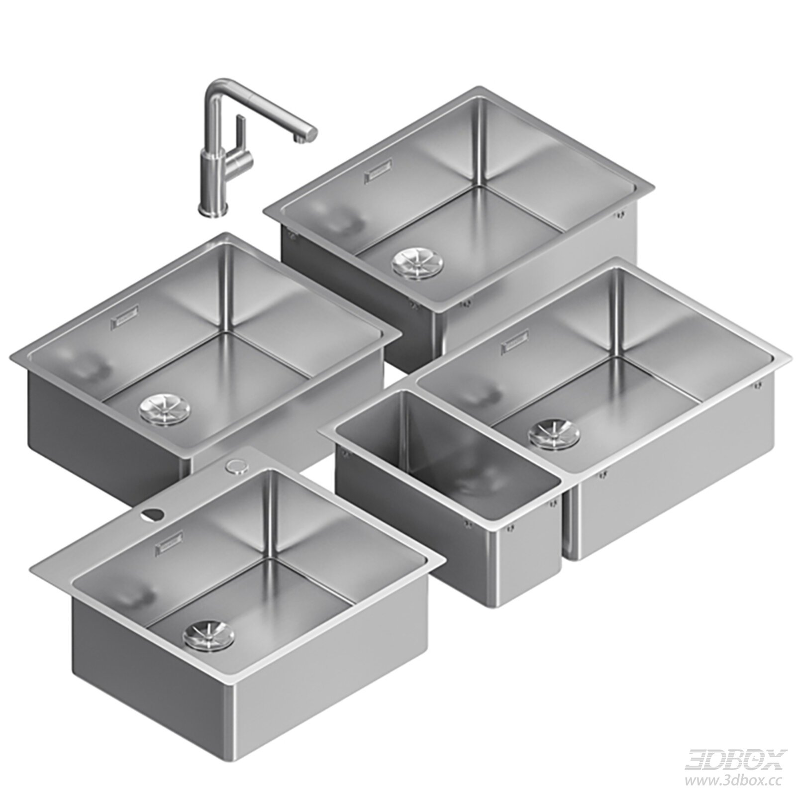 Stainless Steel Kitchen Sink Set with Faucet