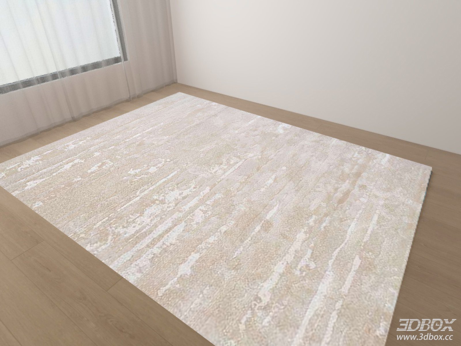 Modern Beige Abstract Pattern Soft Fabric Carpet