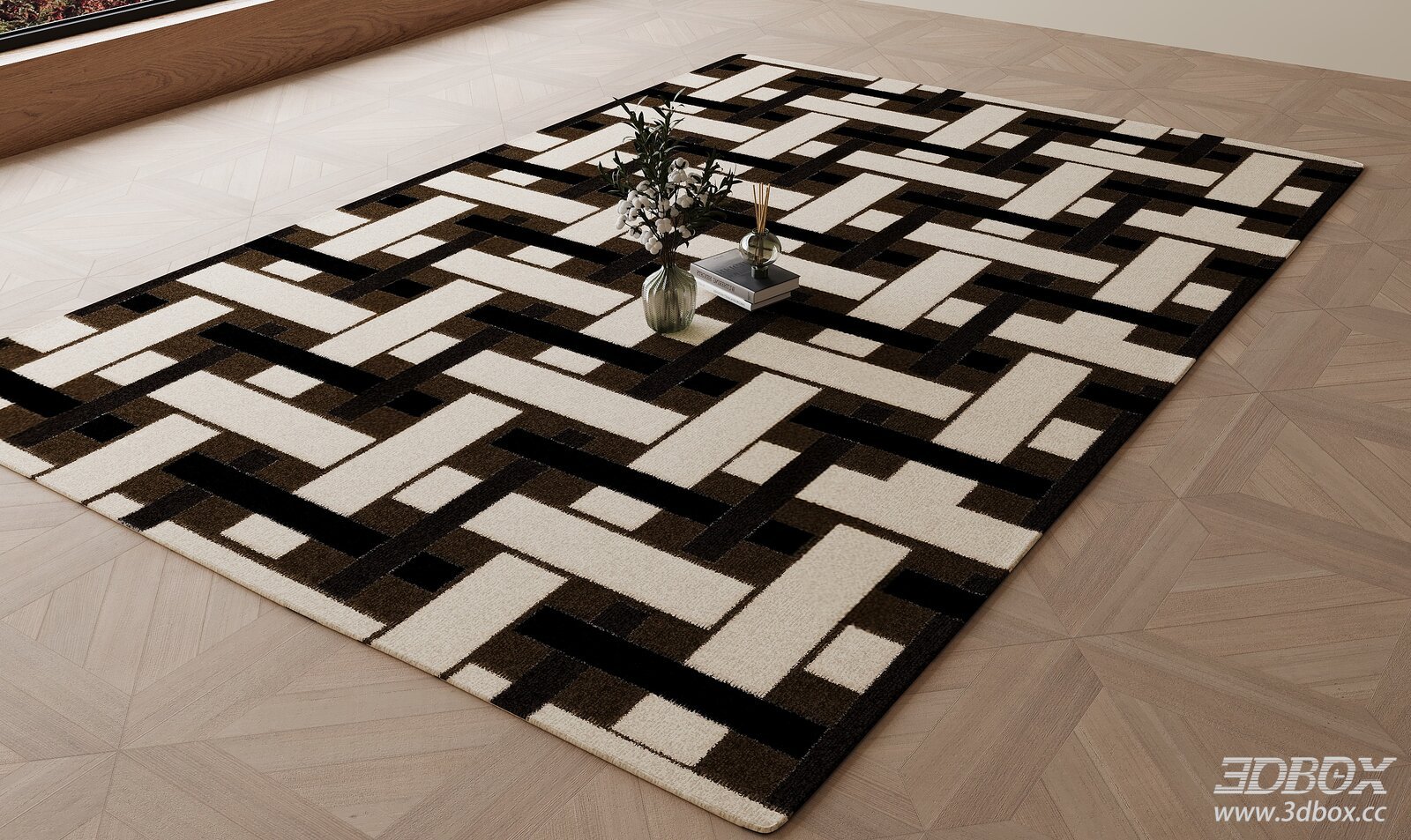 Geometric French Vintage Style Carpet