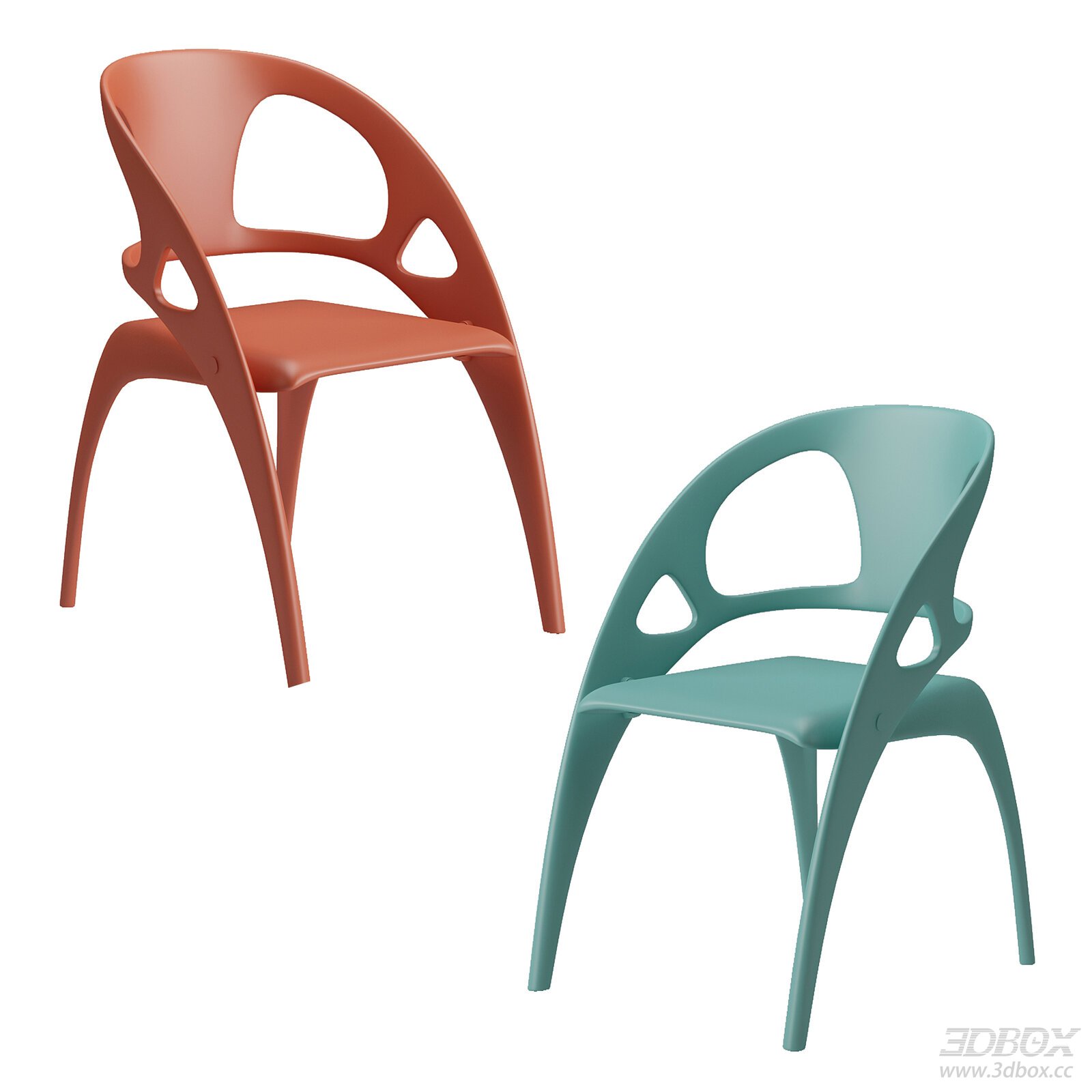 Modern Minimalist Plastic Dining Chair