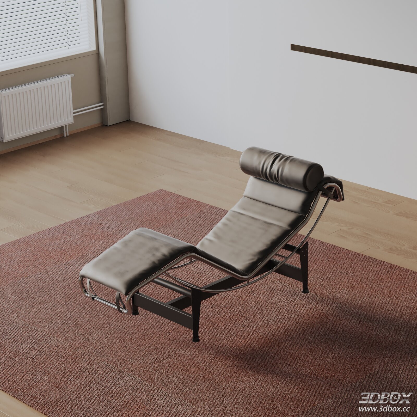 Modern Leather Lounge Armchair