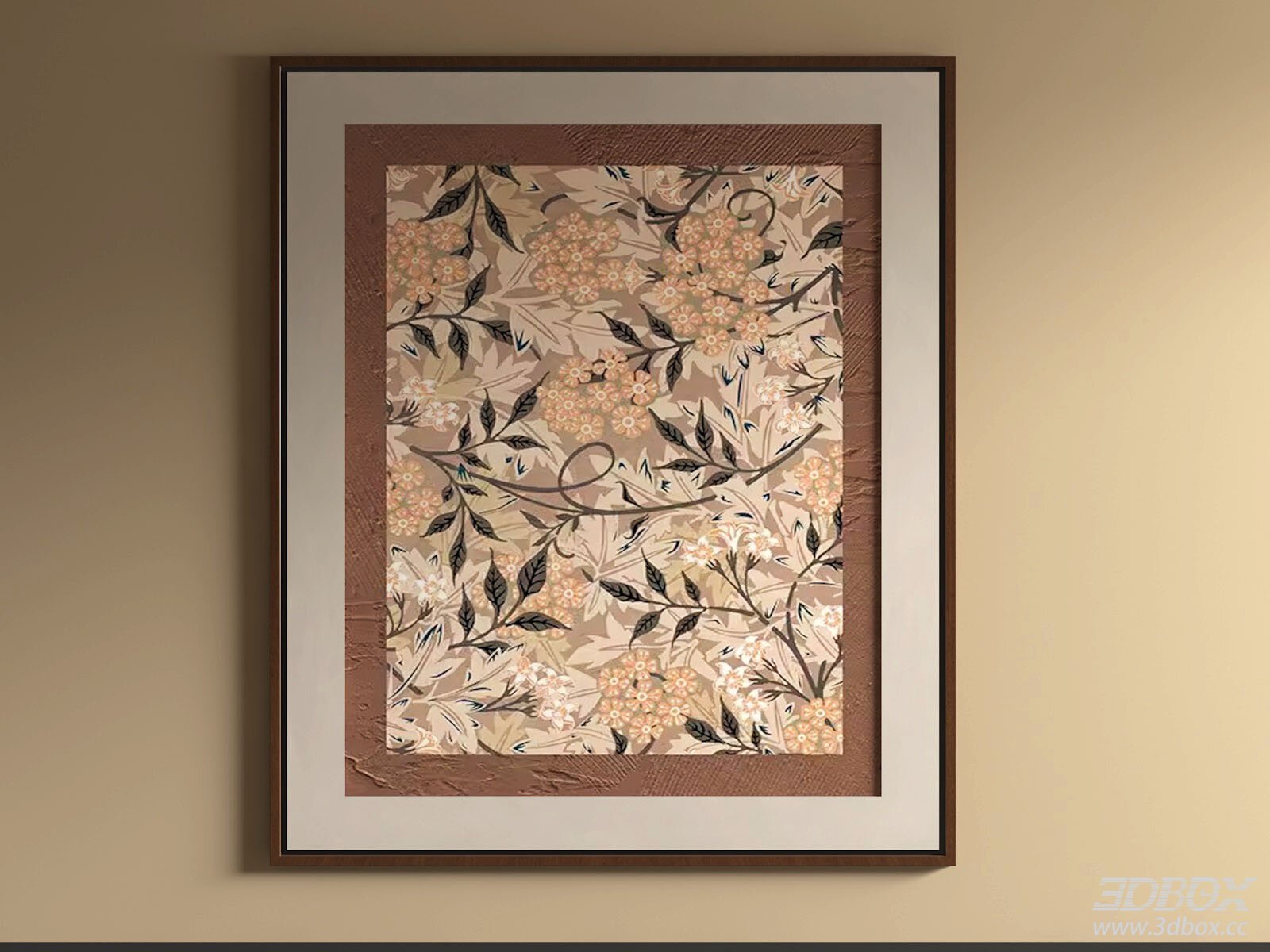 Vintage Floral Framed Wall Art Painting