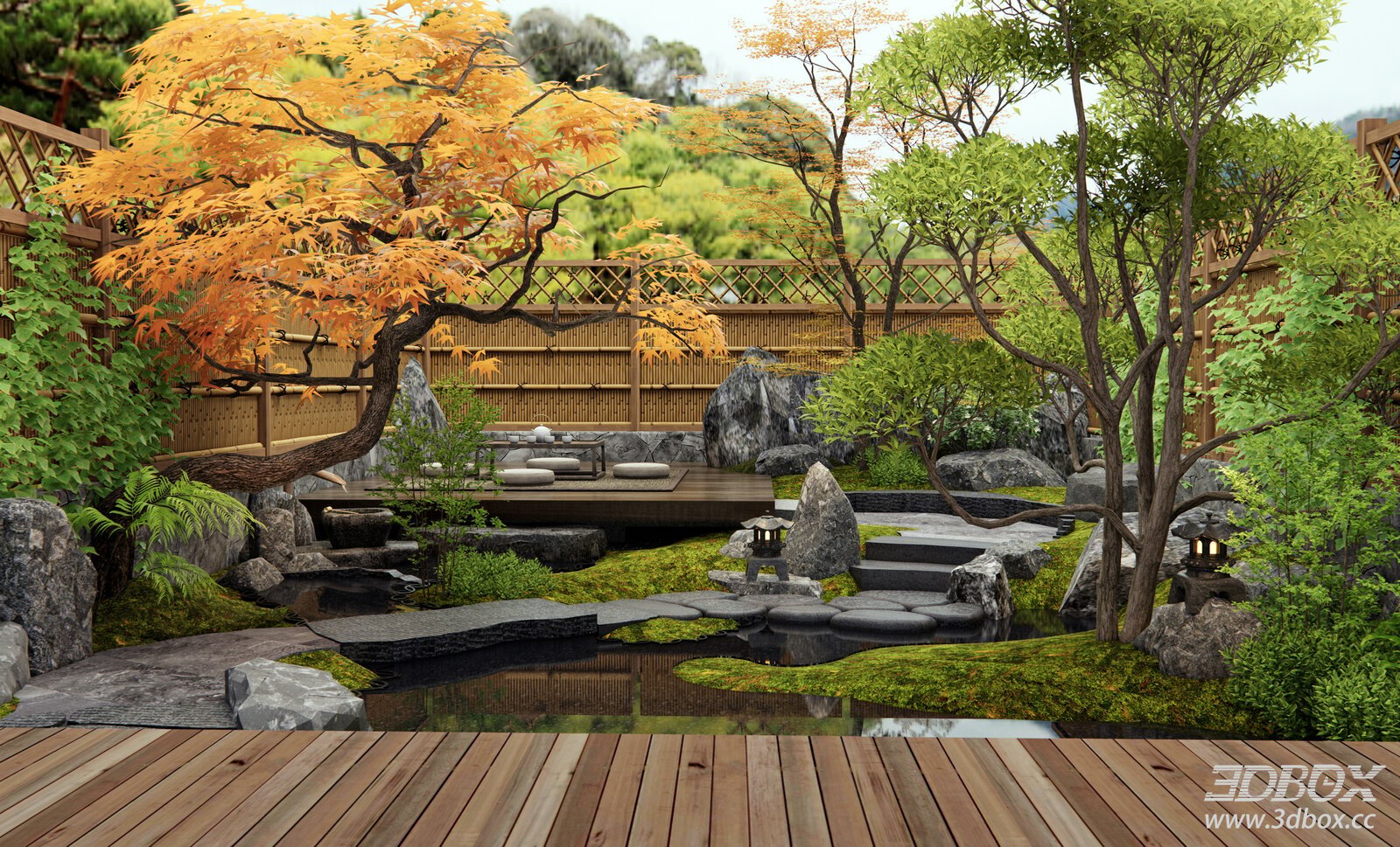 New Chinese Style Zen Courtyard Garden Landscape