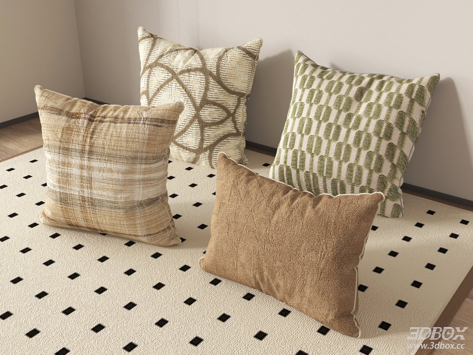 Modern Fabric Decorative Pillow Set