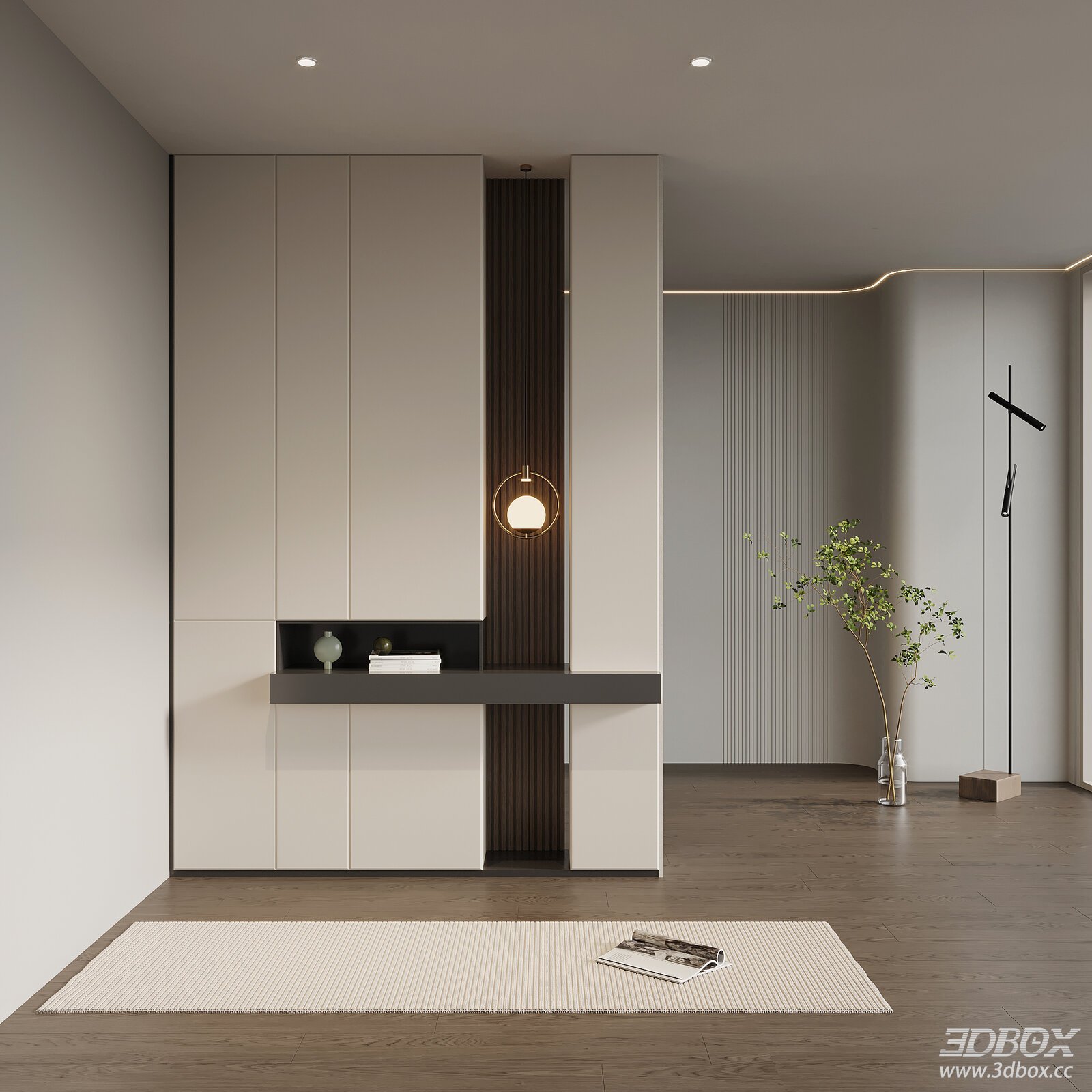 Modern Italian Style Entry Hall Shoe Cabinet