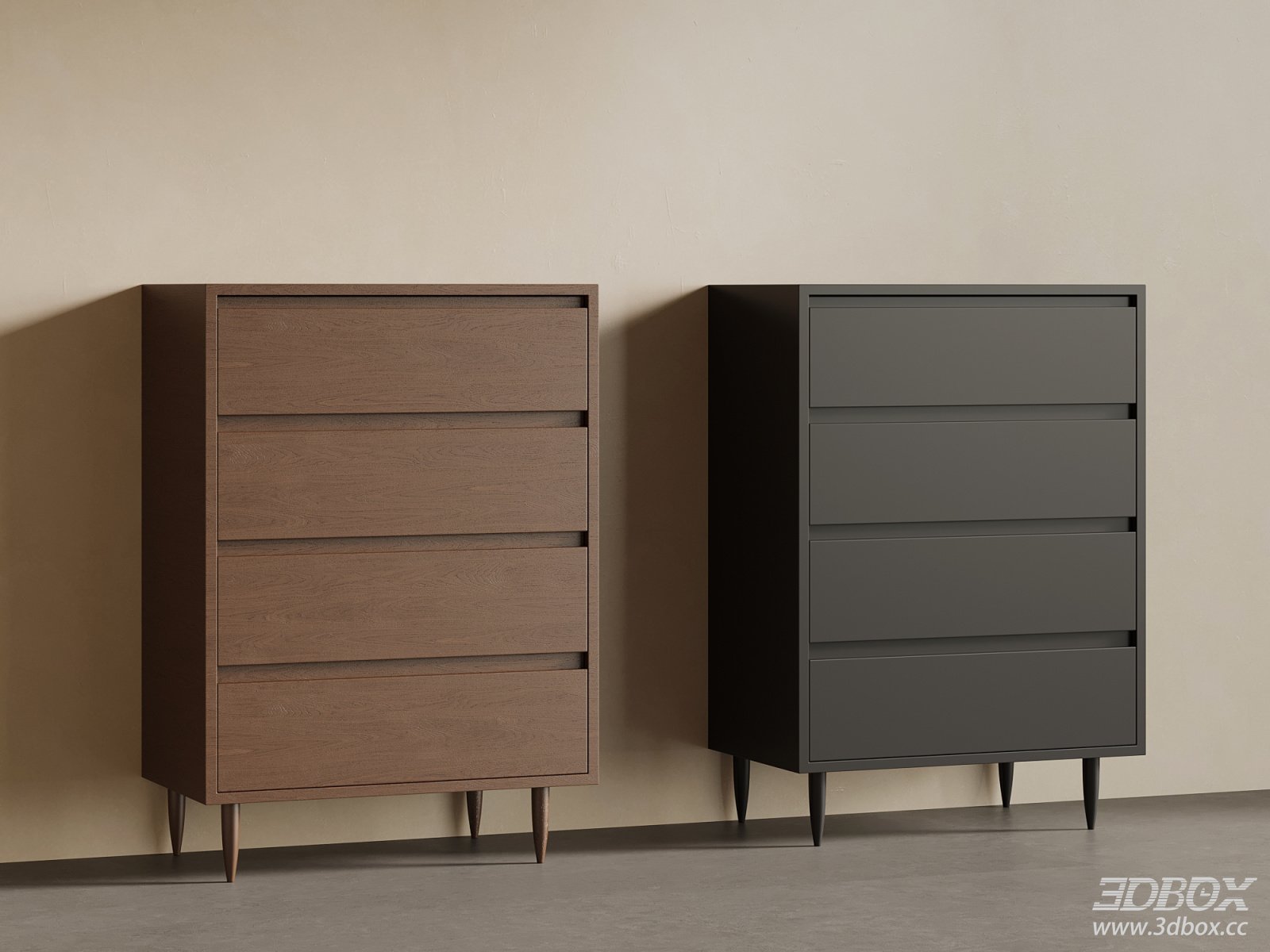 Mid Century Modern Chest of Drawers Storage Cabinet