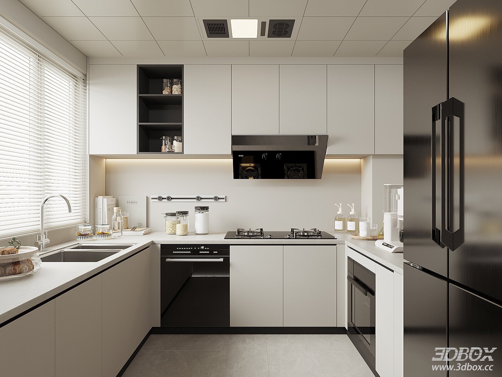 Modern Minimalist Kitchen Scene