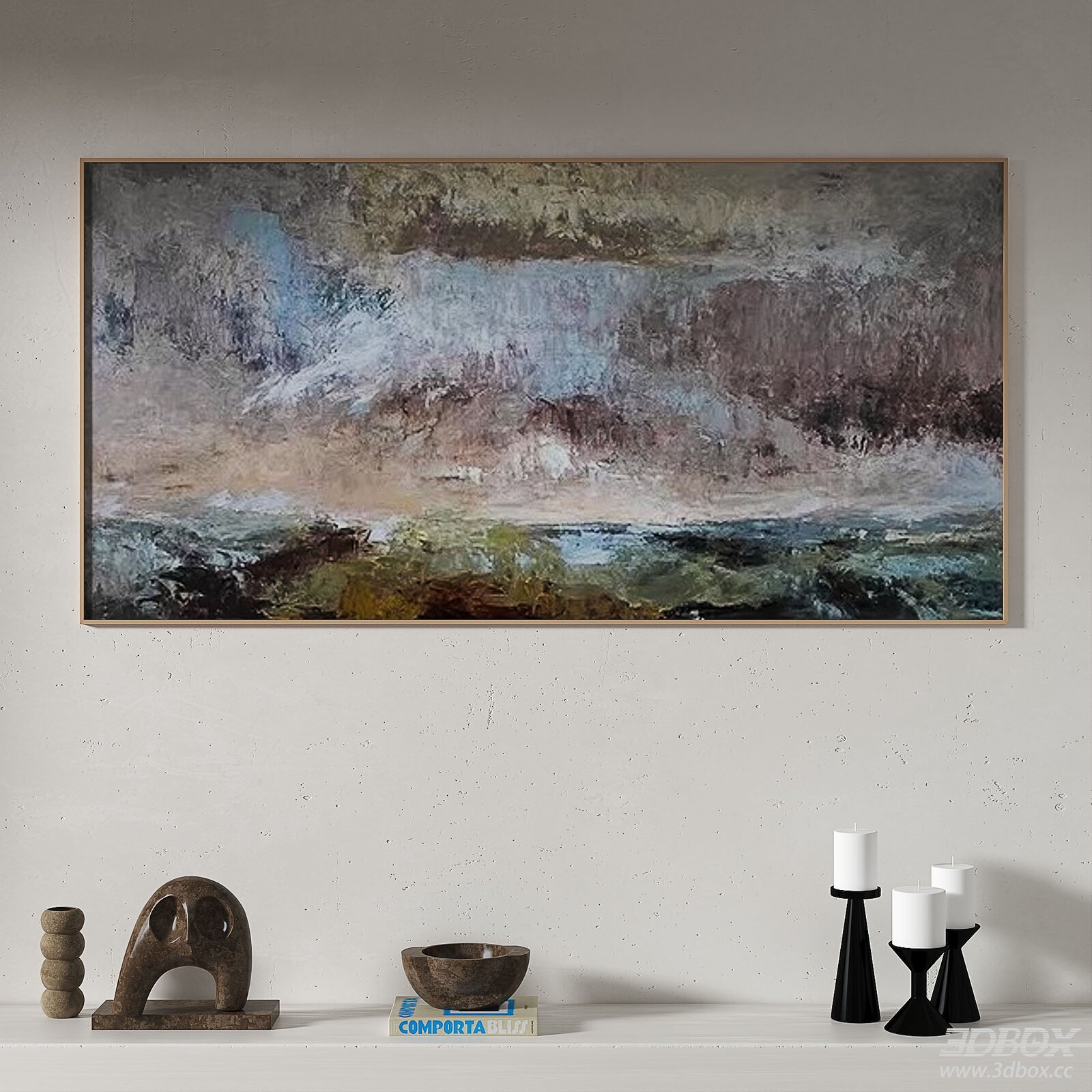 Wabi Sabi Abstract Framed Wall Art Oil Painting