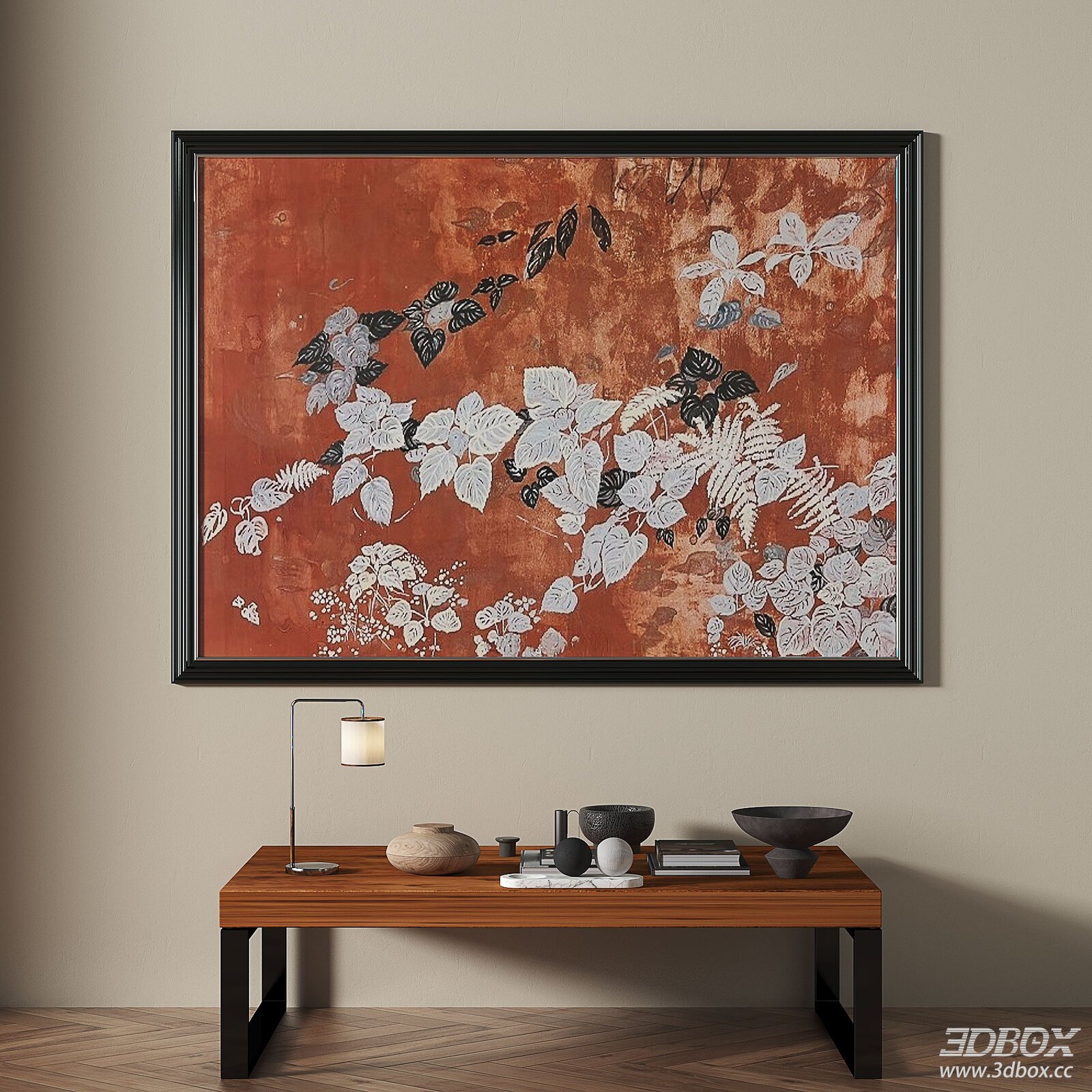 French Retro Luxury Floral Decorative Wall Frame Painting