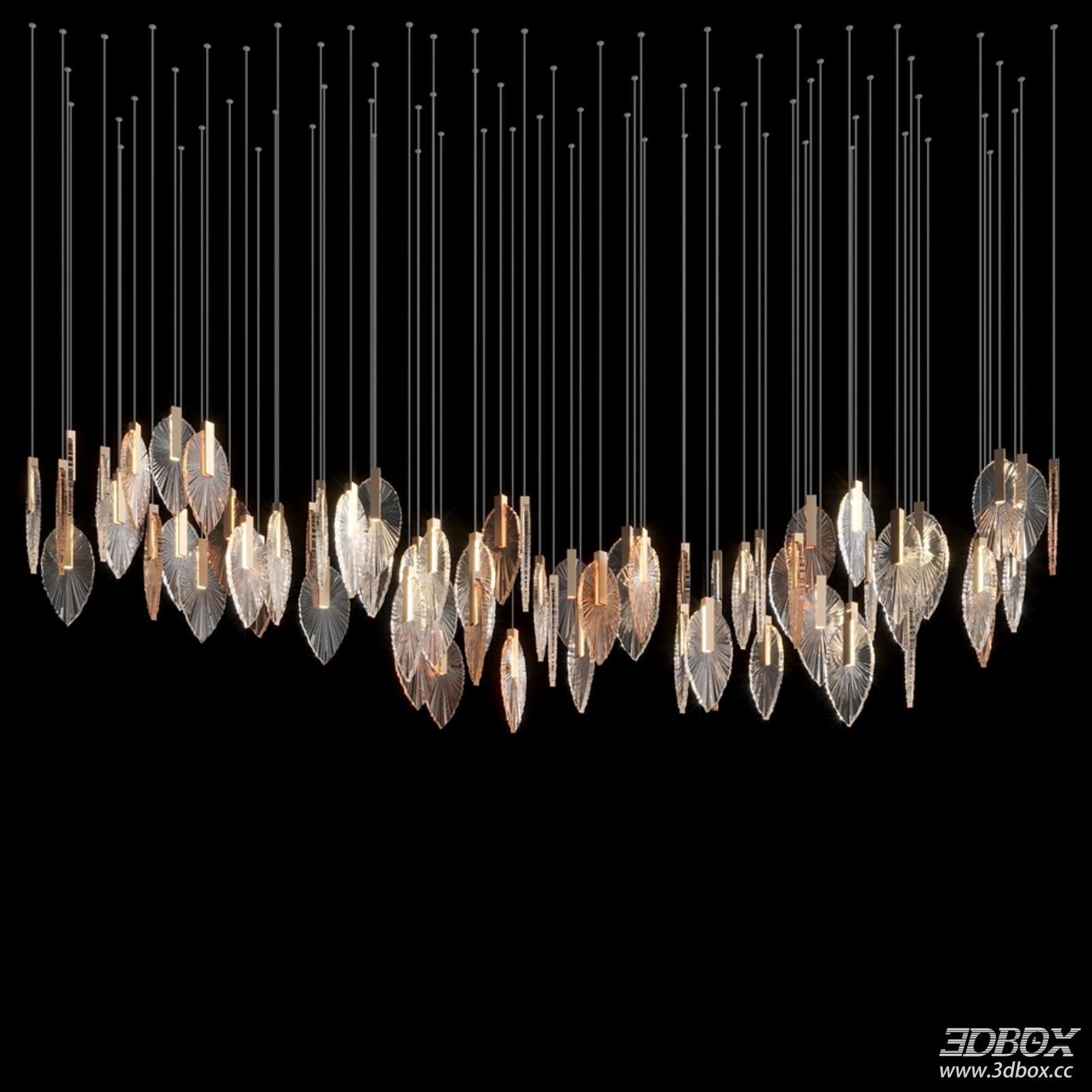 Modern Luxury Leaf Crystal Ceiling Chandelier