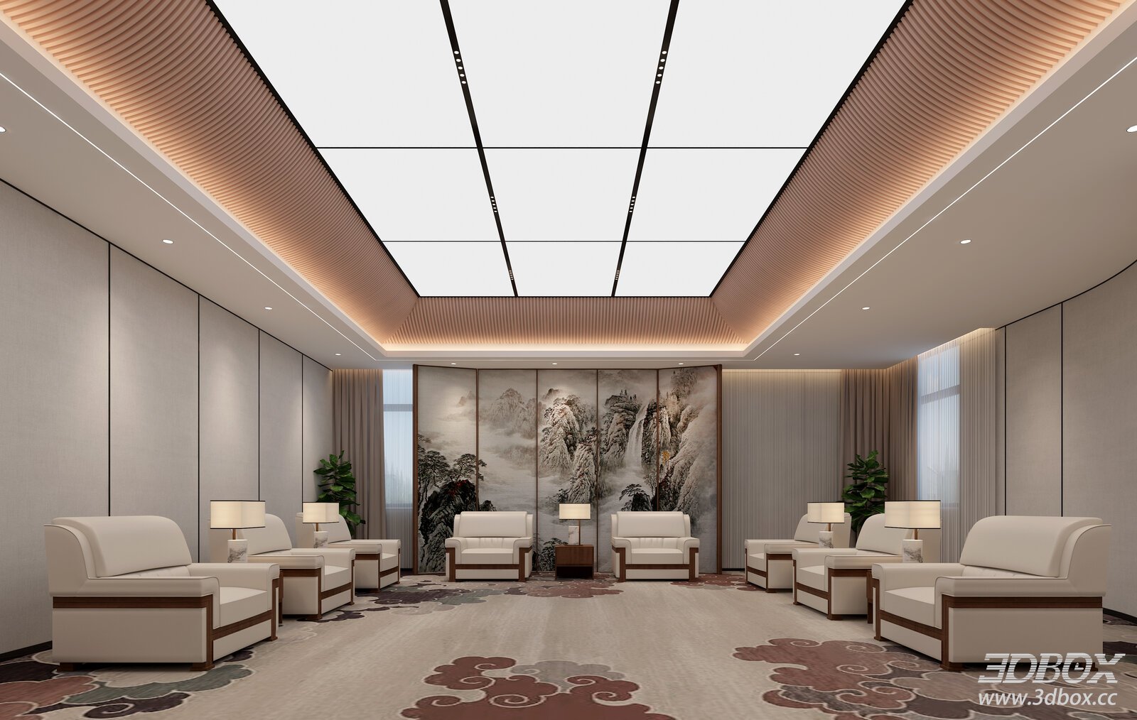 Modern Chinese Style VIP Reception Lounge