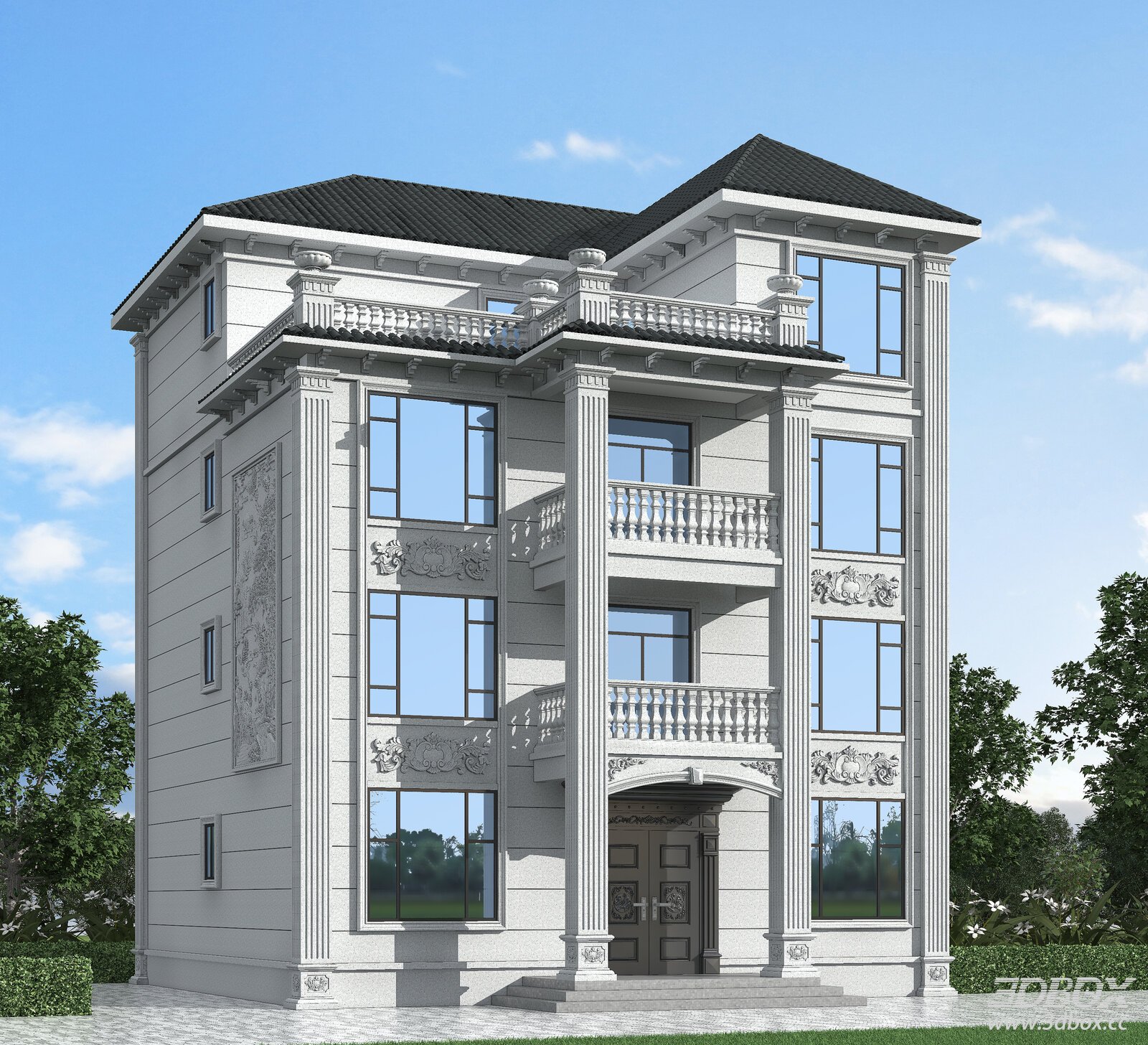 European Style Luxury Villa Exterior Building