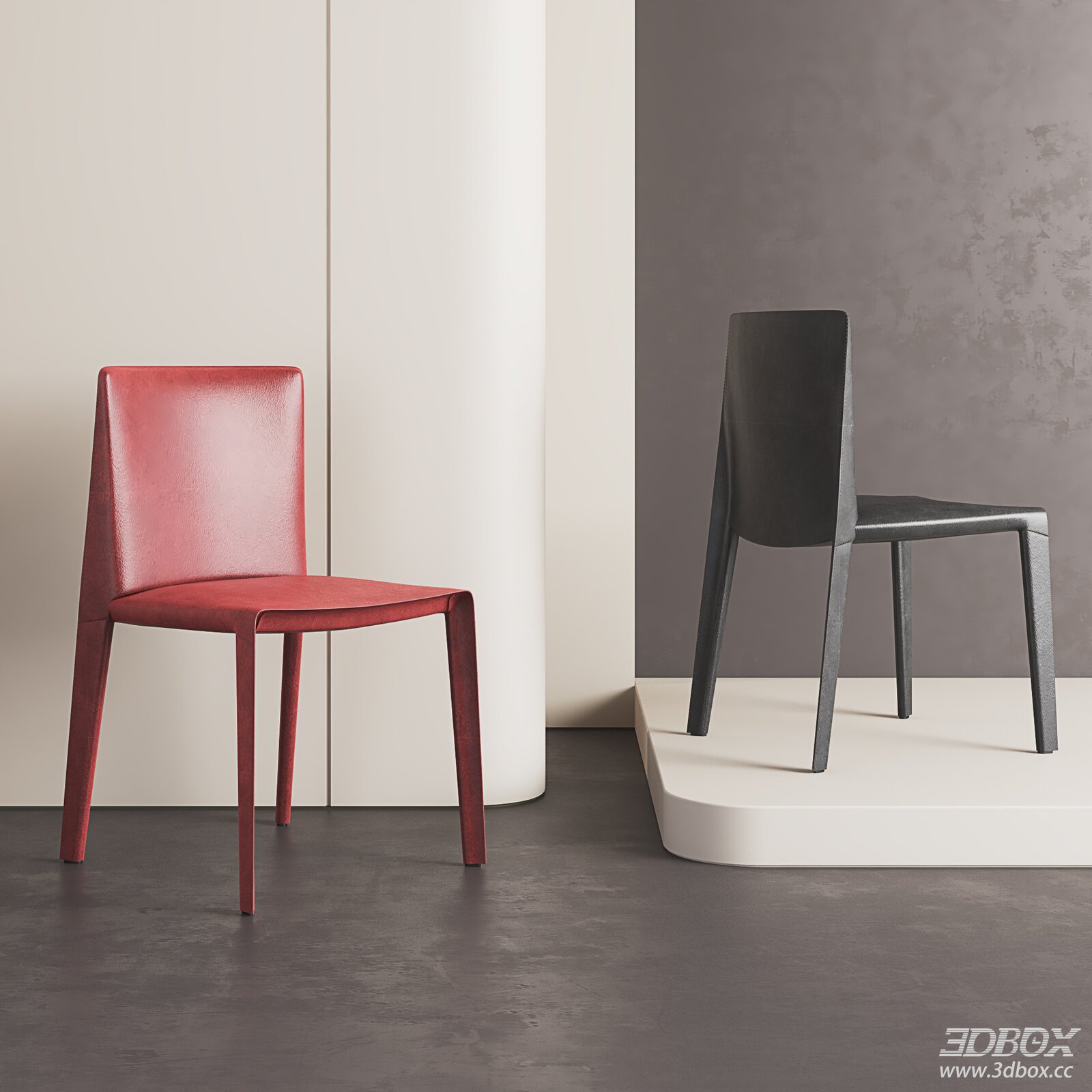 Modern Minimalist Leather Dining Chair