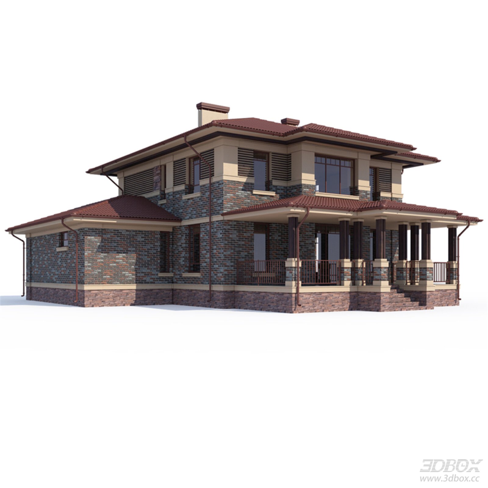 Modern Two Story Residential Villa Exterior