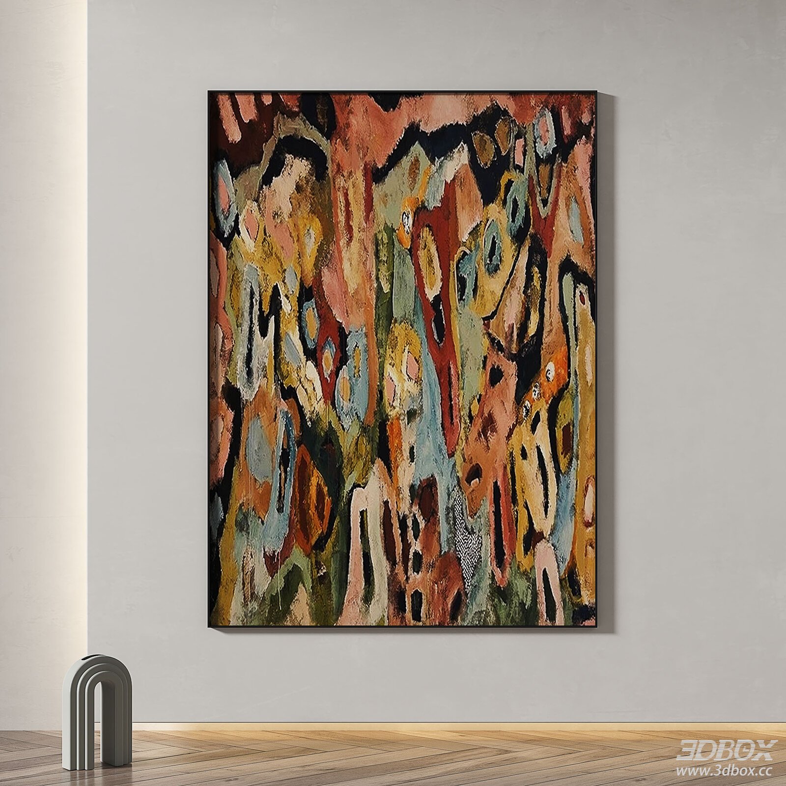 Modern Minimalist Abstract Framed Wall Art Painting