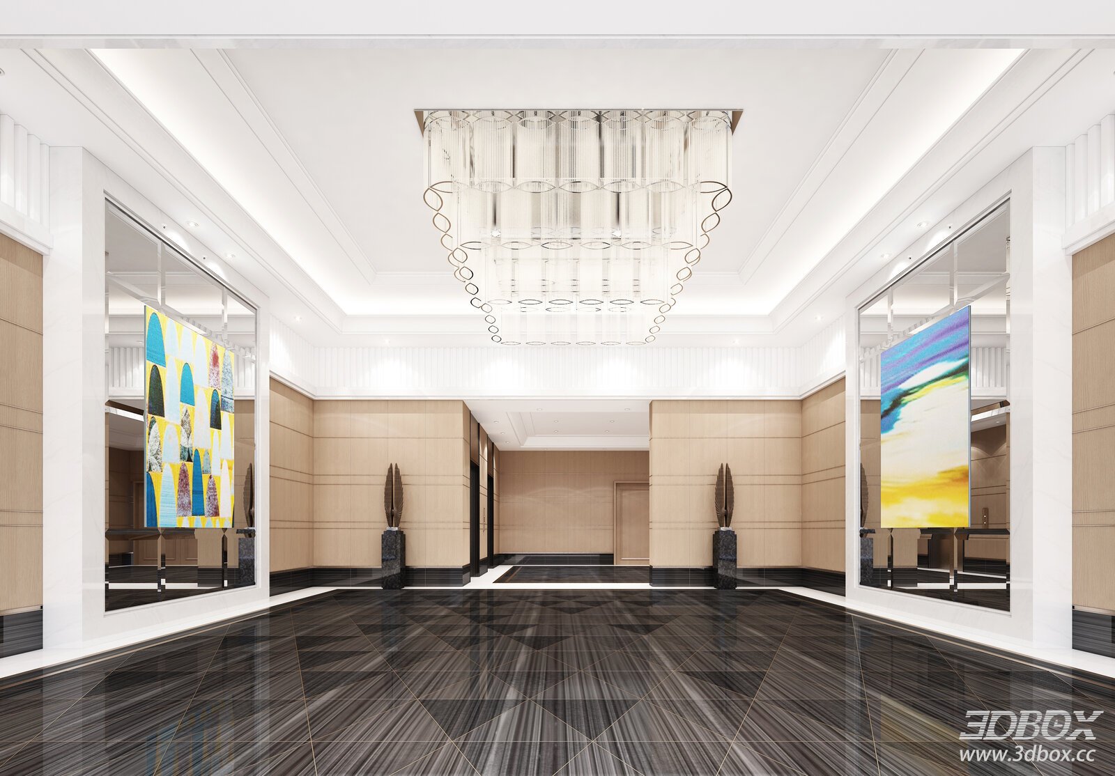 Modern Luxury Residential Lobby Reception Area
