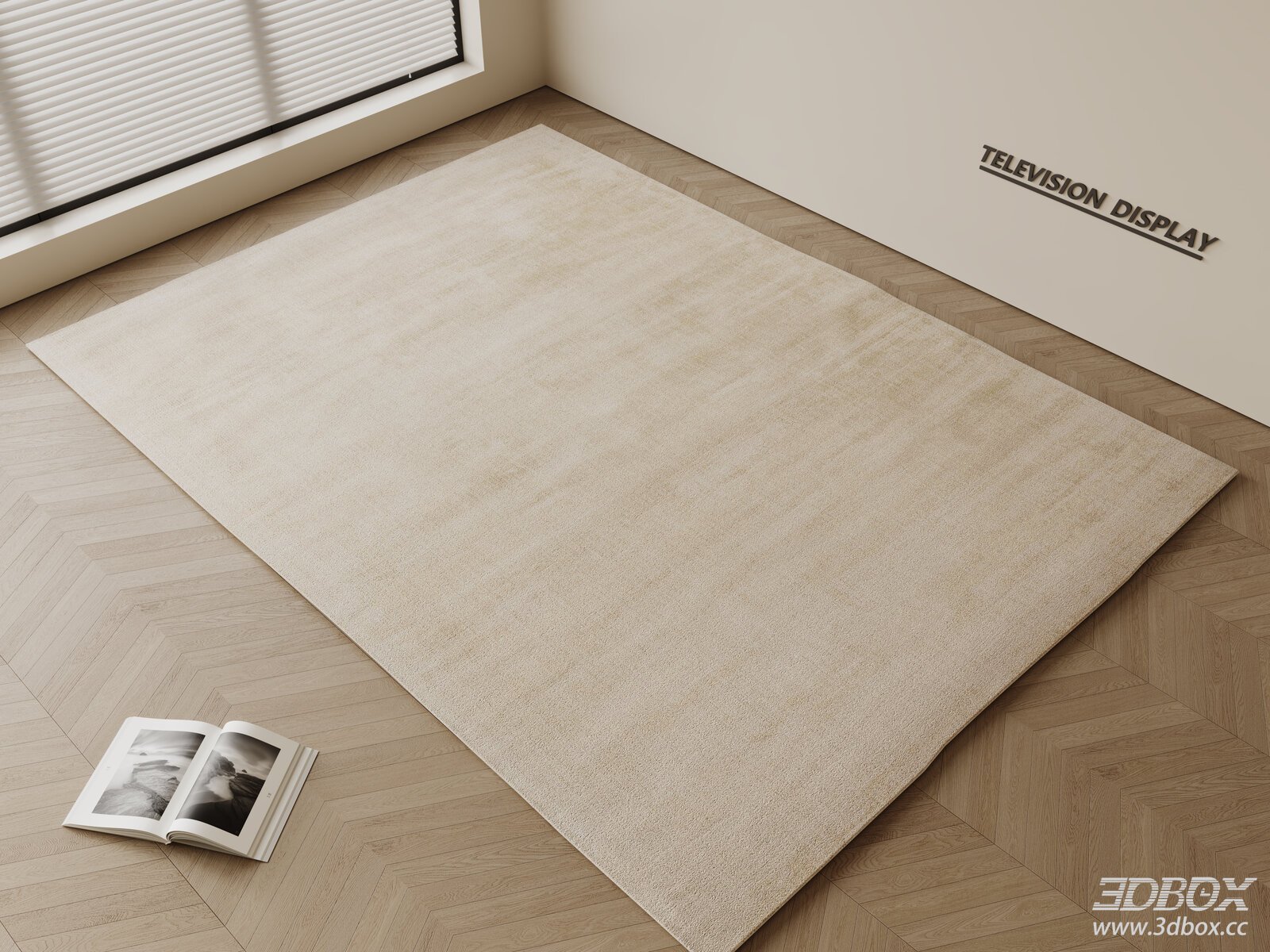 Modern Minimalist Cream Style Square Living Room Carpet