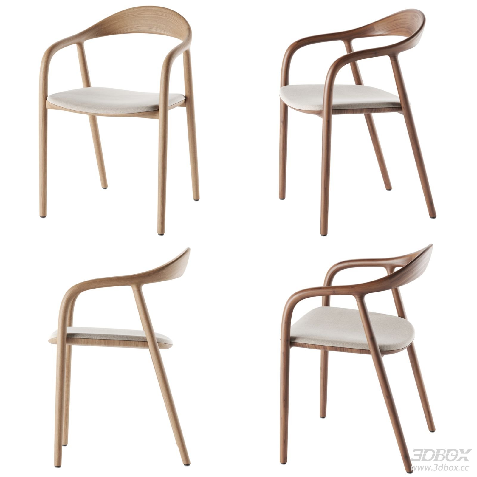 Artisan Neva Wooden Upholstered Armchair
