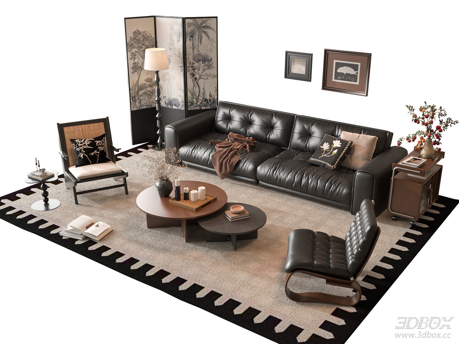 French Style Leather Sofa Set Living Room Furniture