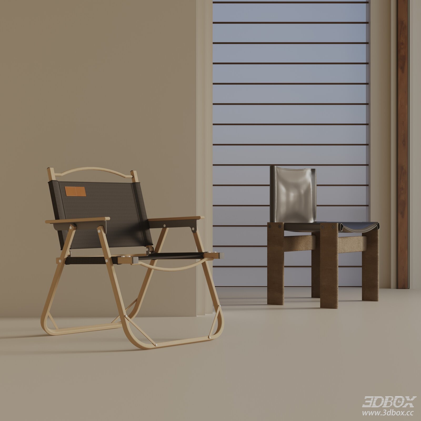 Modern Minimalist Wooden Frame Dining Chair Set
