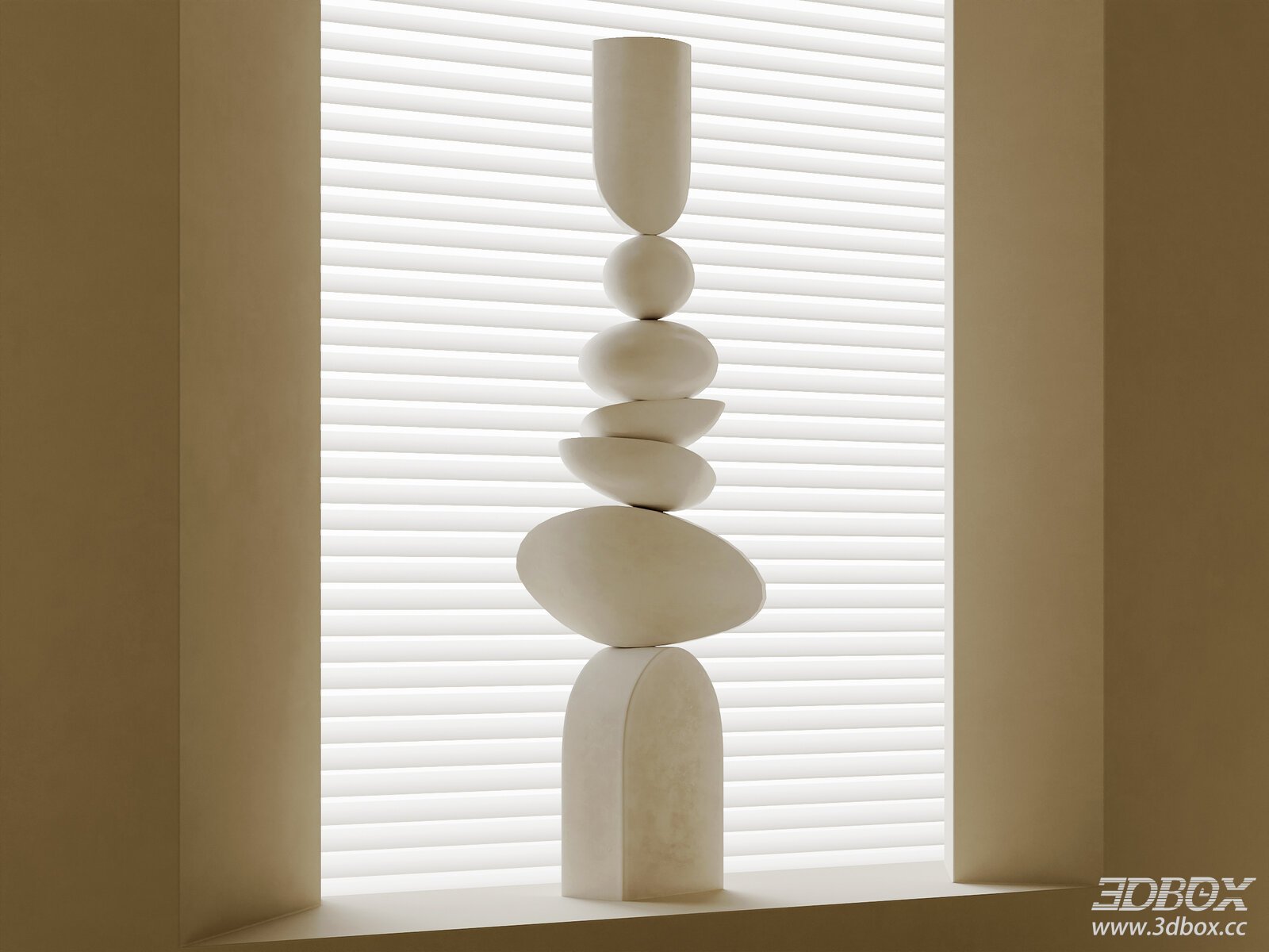 Modern Minimalist Stone Stack Art Sculpture Decor