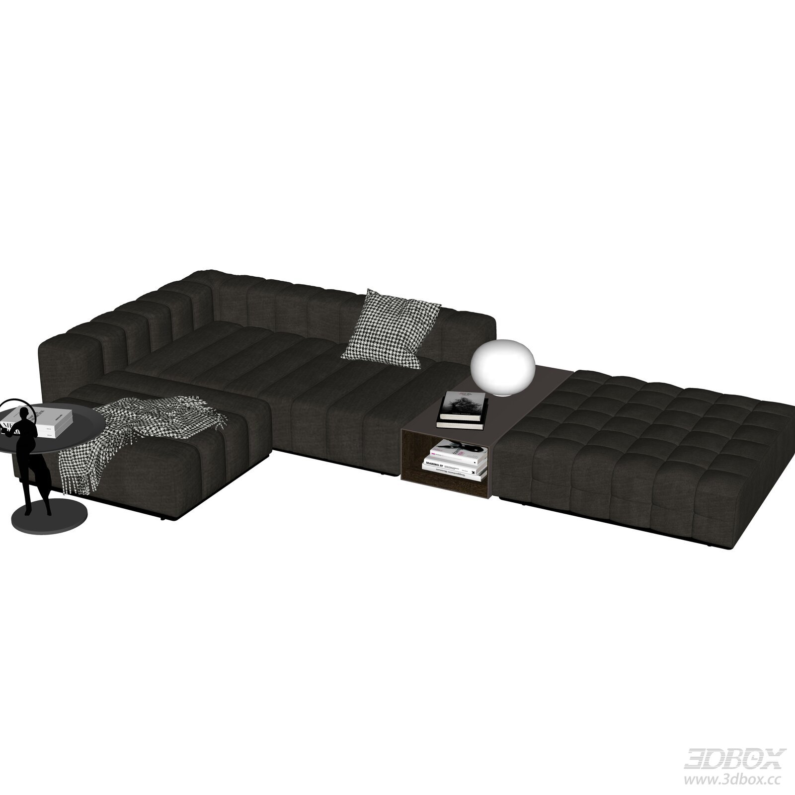 Modern Italian Style Fabric Corner Modular Sofa Set