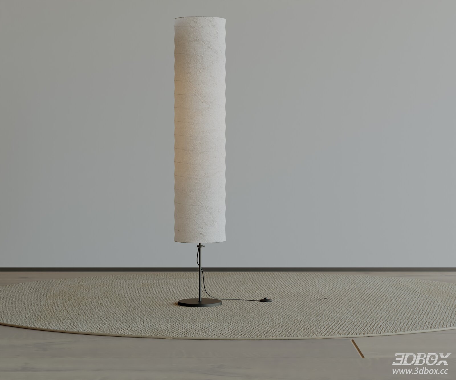 Modern Minimalist Fabric Shade Floor Lamp