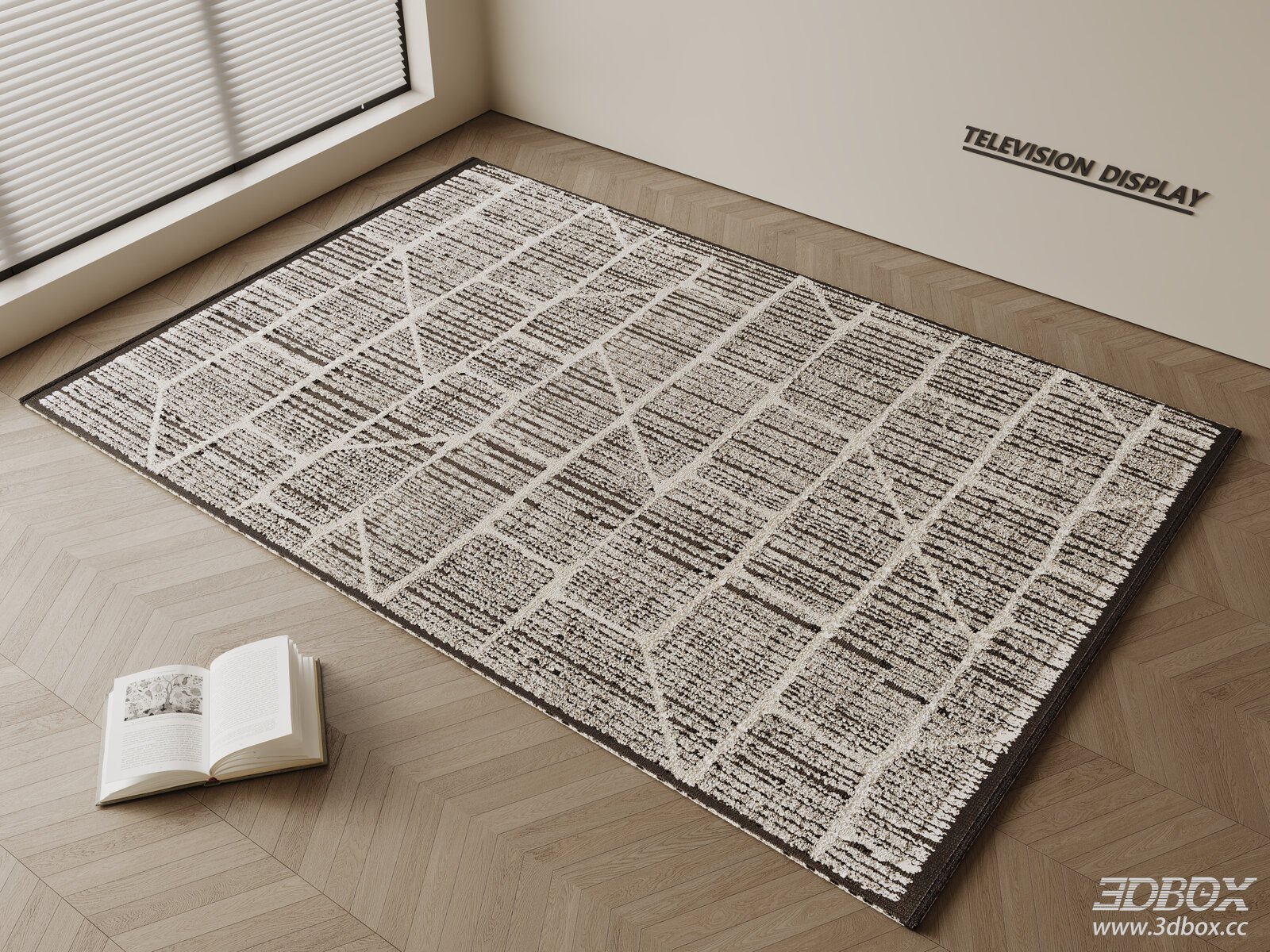 Modern Minimalist Geometric Square Living Room Carpet
