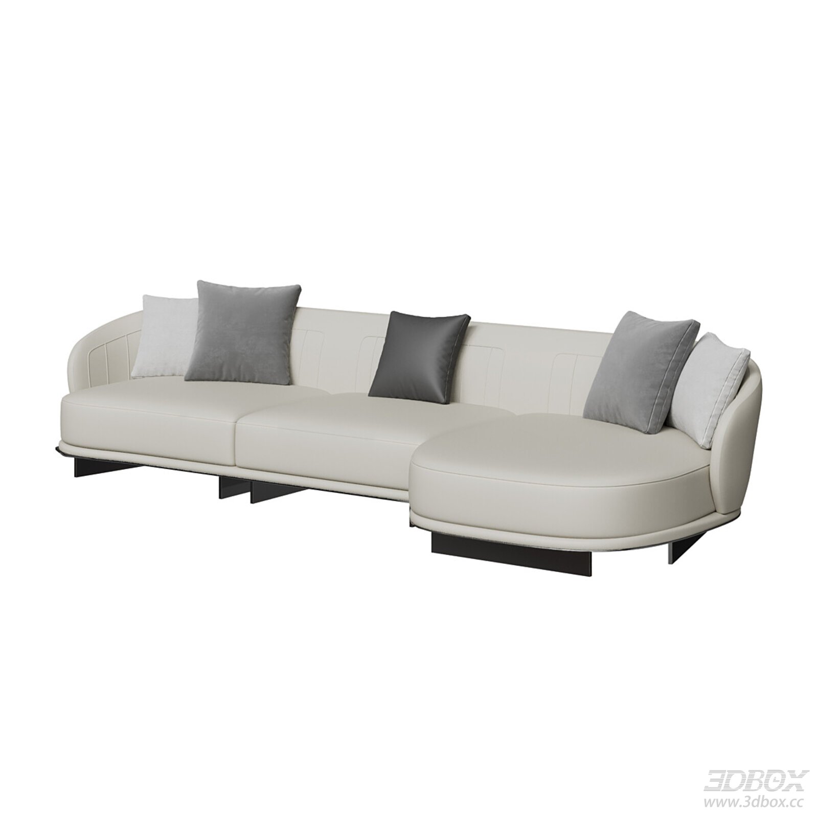 Modern Minimalist Leather Sectional Sofa Set