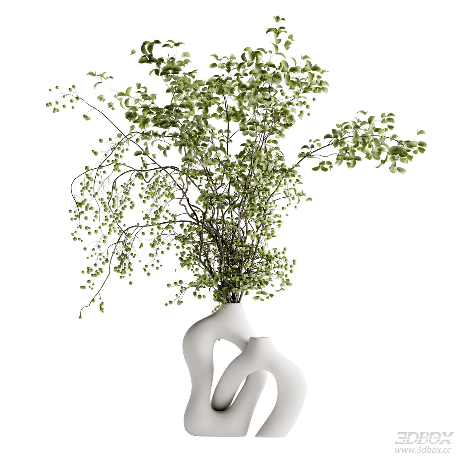 Modern Decorative Bouquet with Abstract Ceramic Vase