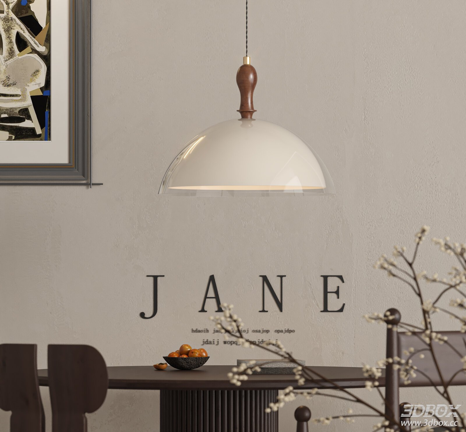 Vintage French Style Dome Ceiling Pendant Lamp