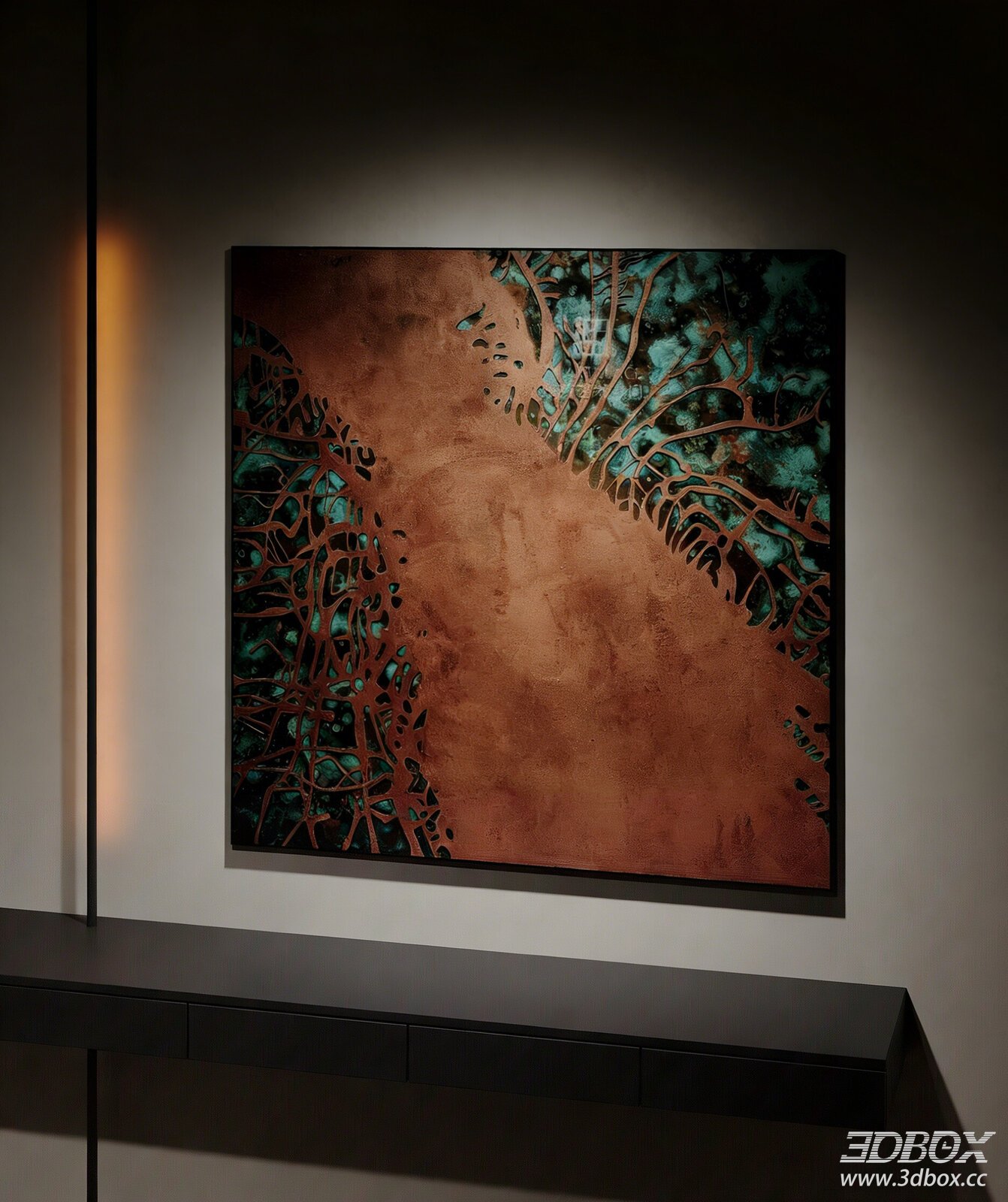 Italian Luxury Abstract Copper Wall Art Decorative Painting