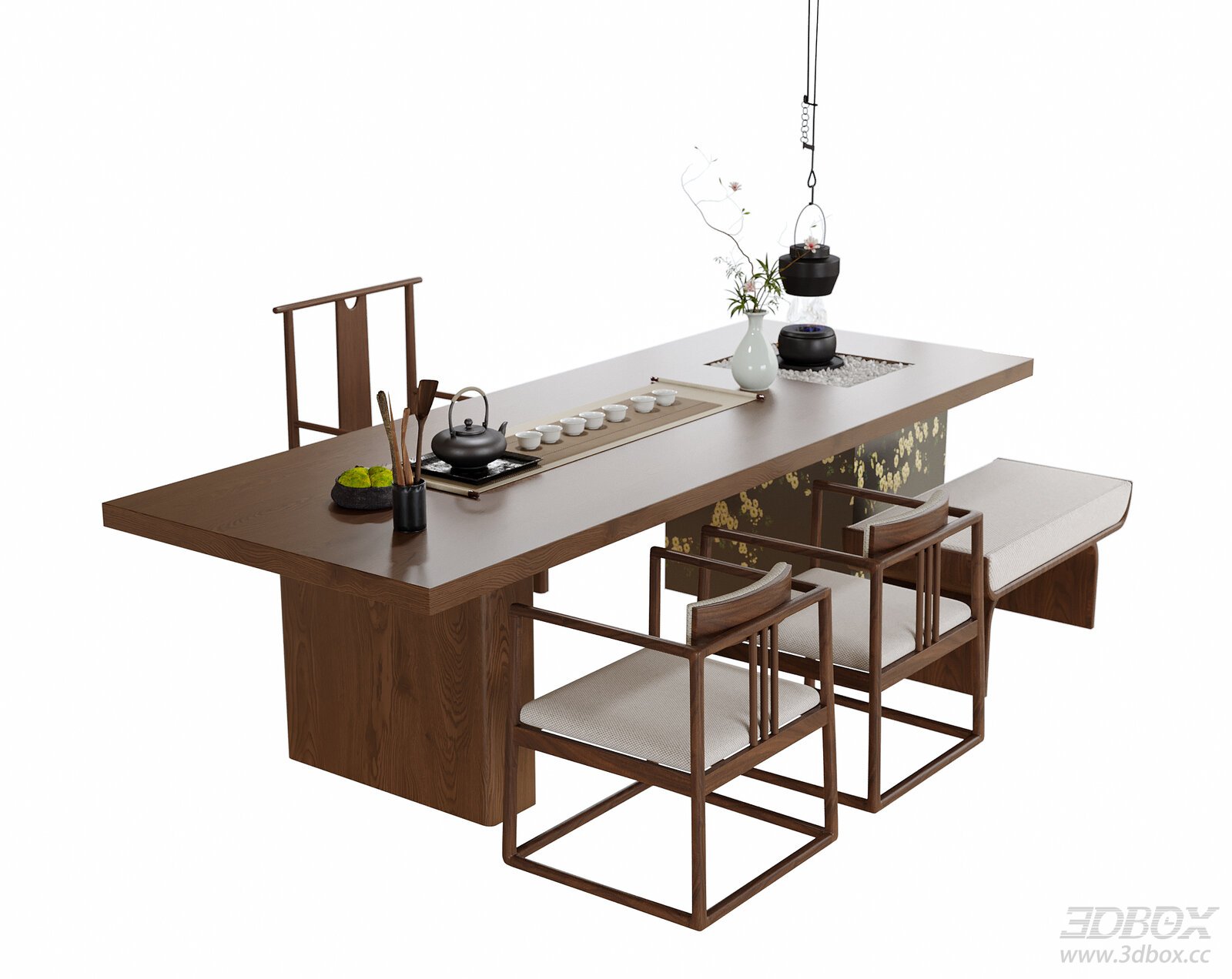 Modern Chinese Style Tea Table and Chair Set