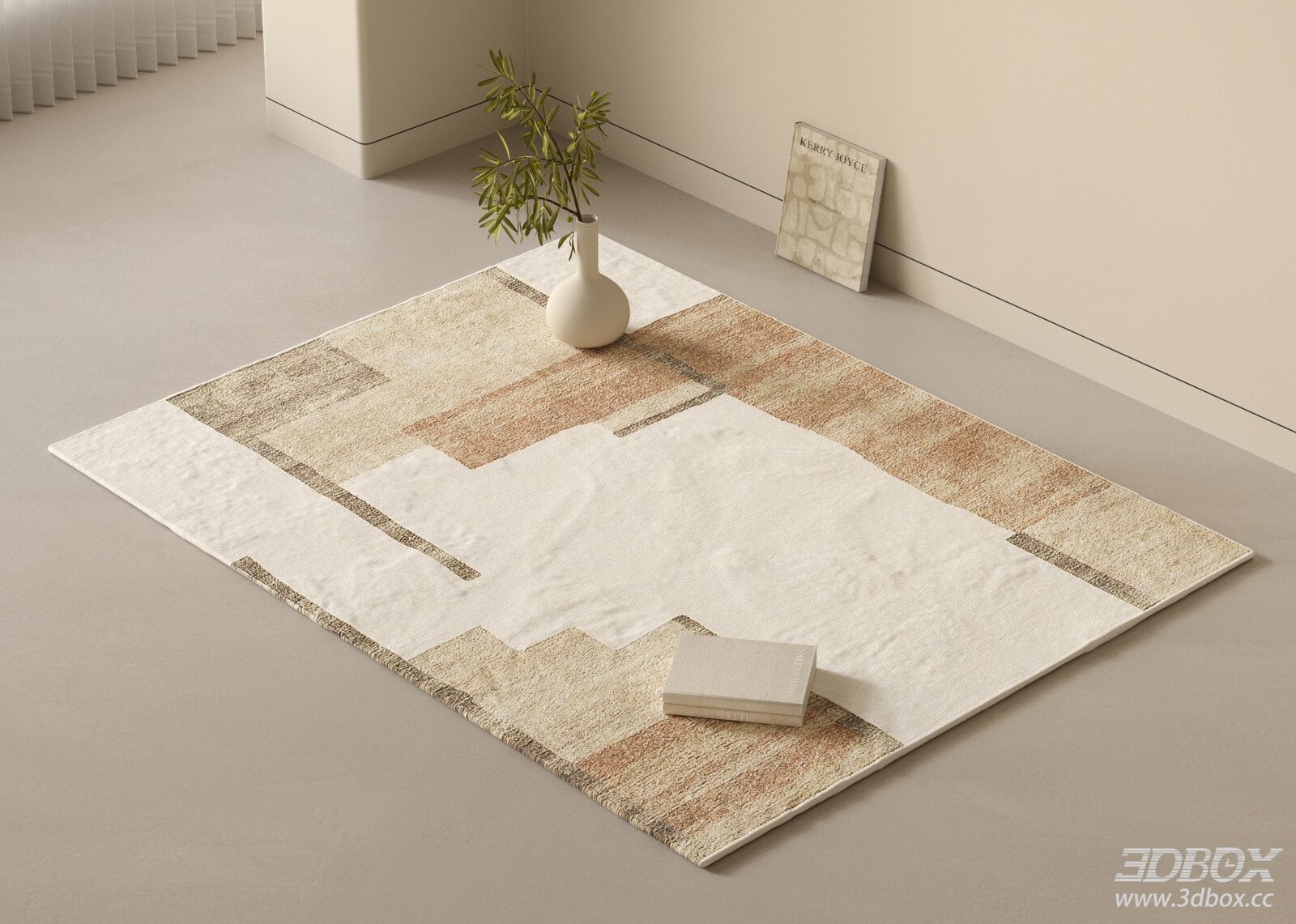 Modern Abstract Geometric Square Carpet