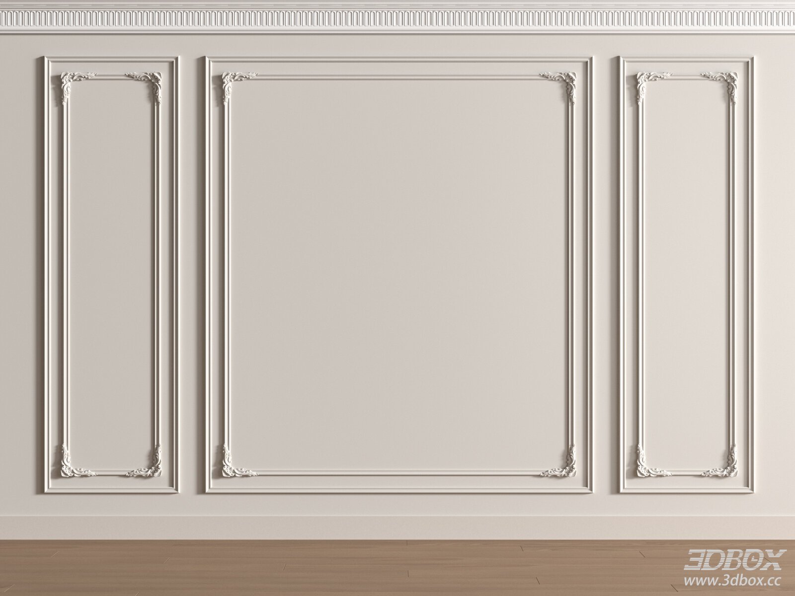 French Style Decorative Plaster Wall Molding Panel Set
