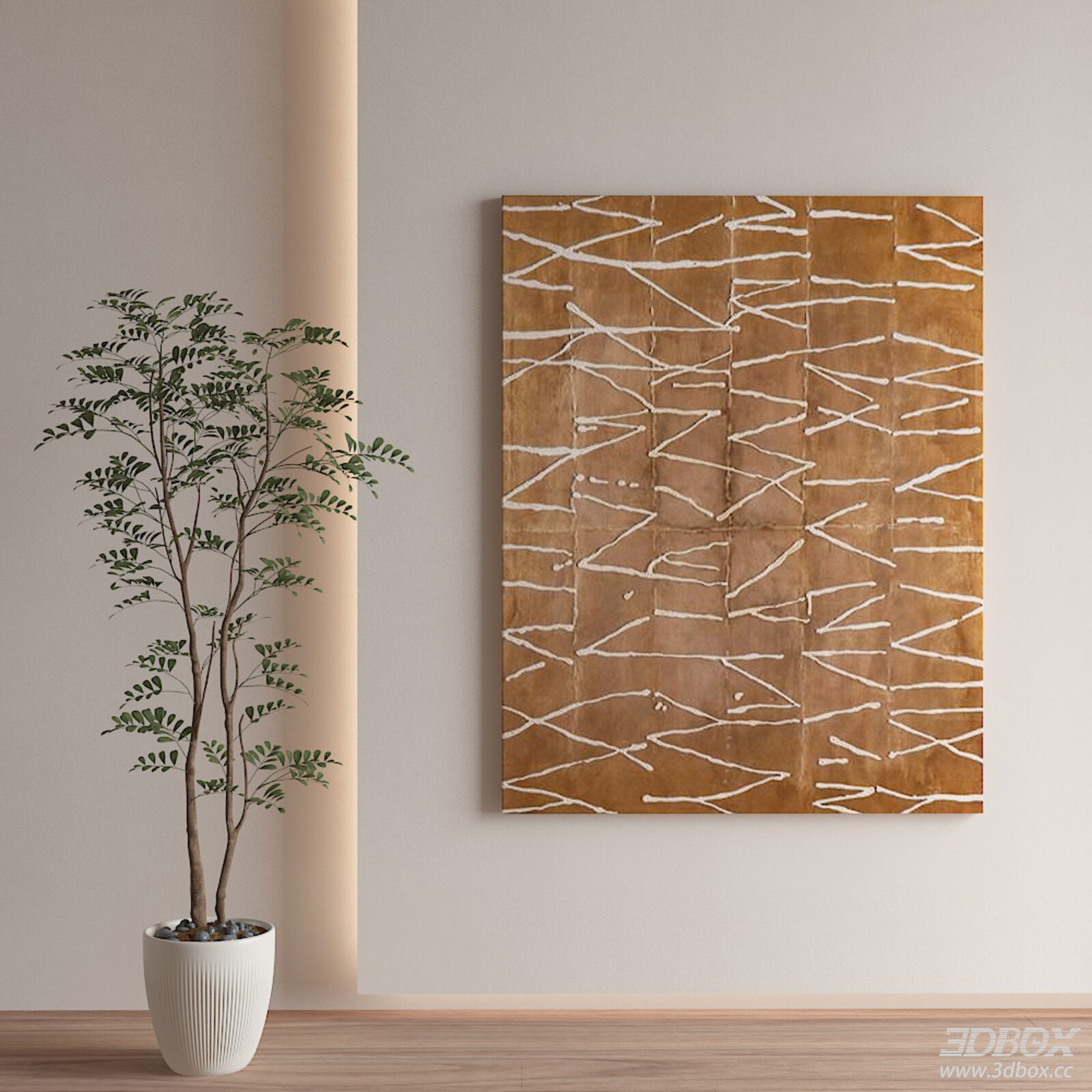 Modern Abstract Brown Wall Art Painting