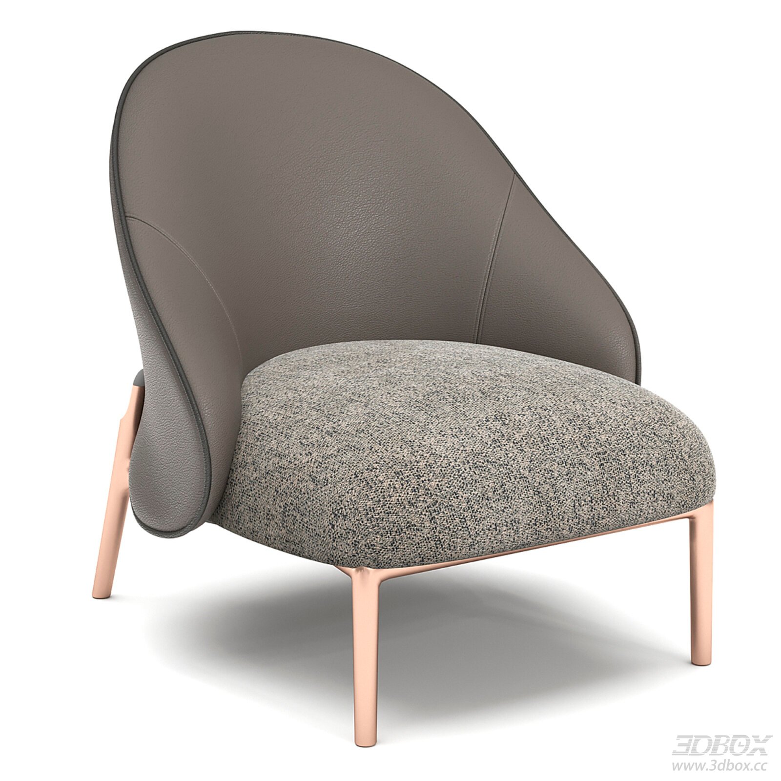 Modern Minimalist Single Leather Fabric Armchair