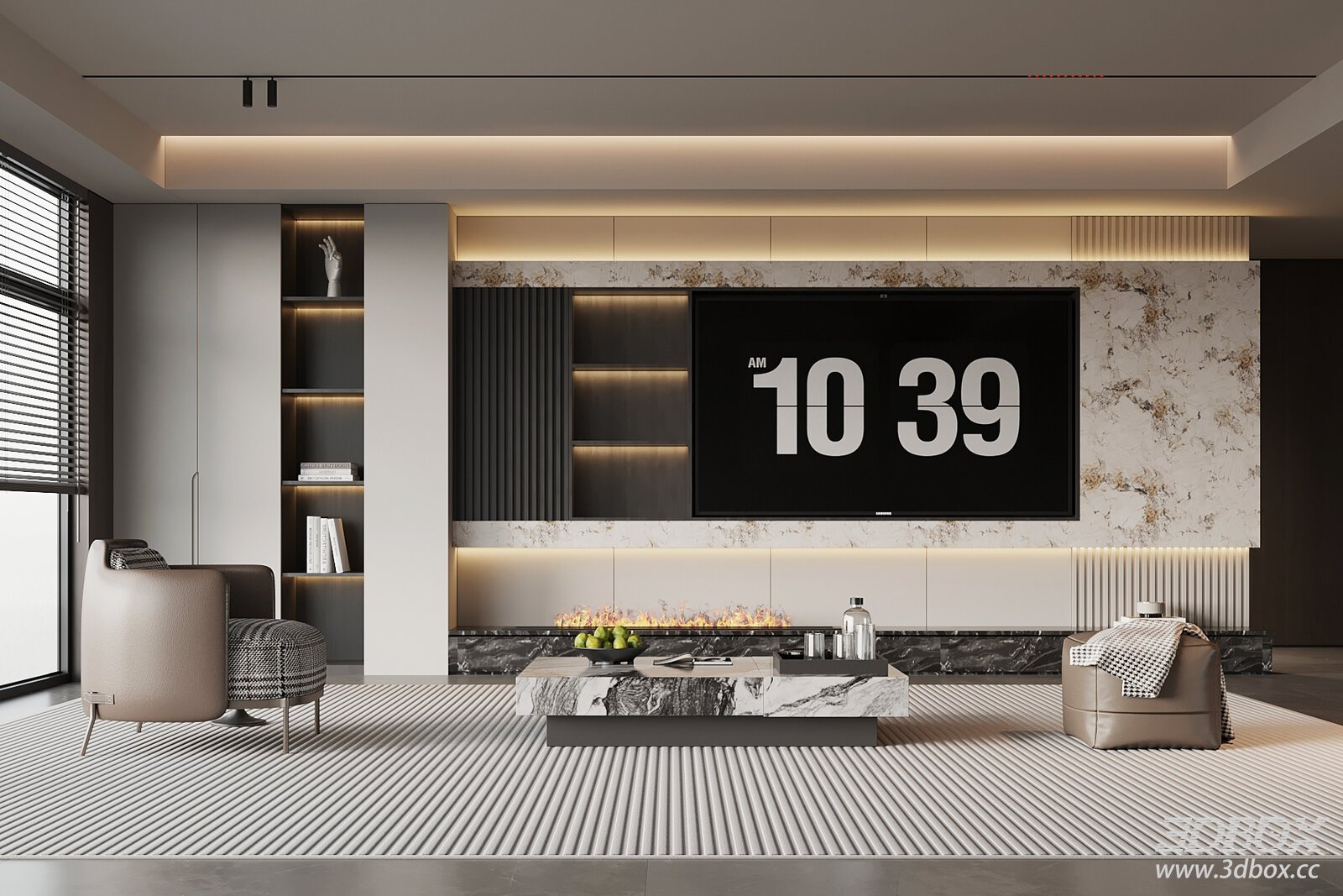 Modern Italian Style Luxury Living Room Interior