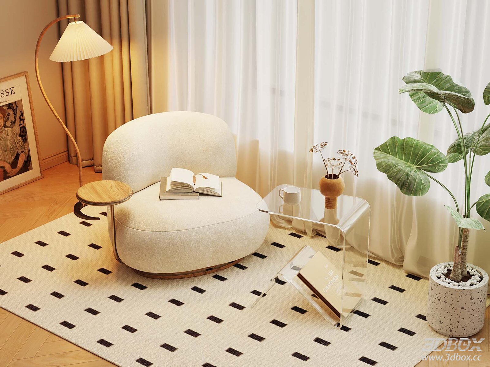 Modern Cream Style Single Sofa Lounge Armchair
