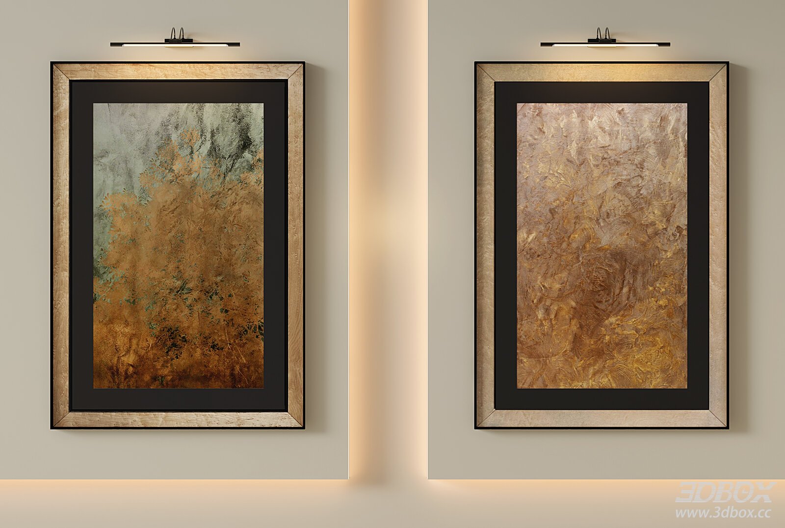 Luxury Textured Abstract Framed Wall Art Set
