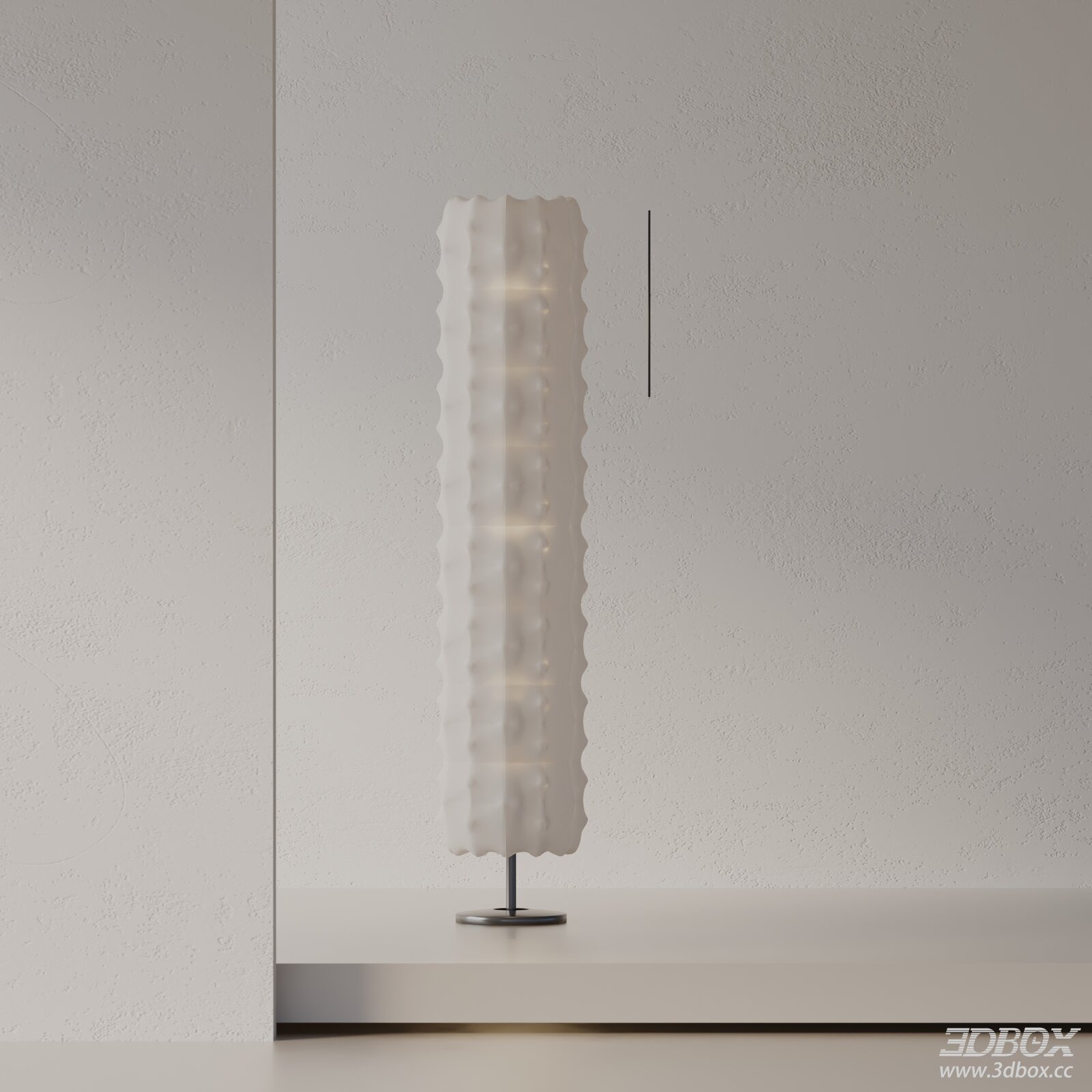 Modern Textured White Floor Lamp