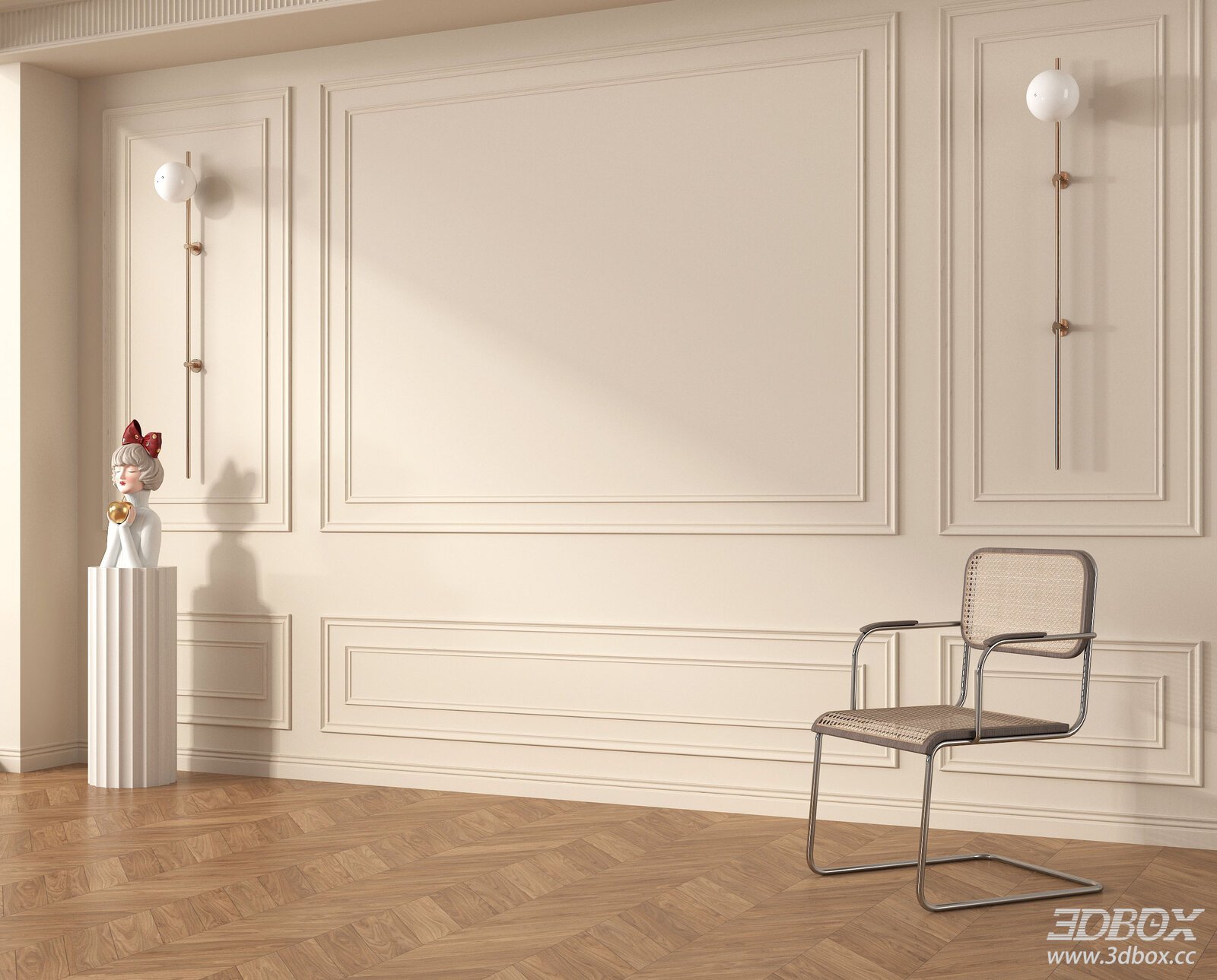 French Style Plaster Decorative Wall Scene